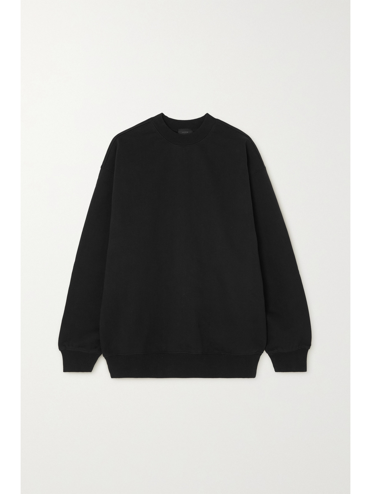 Skims - Boyfriend Cotton-jersey Sweatshirt - Onyx