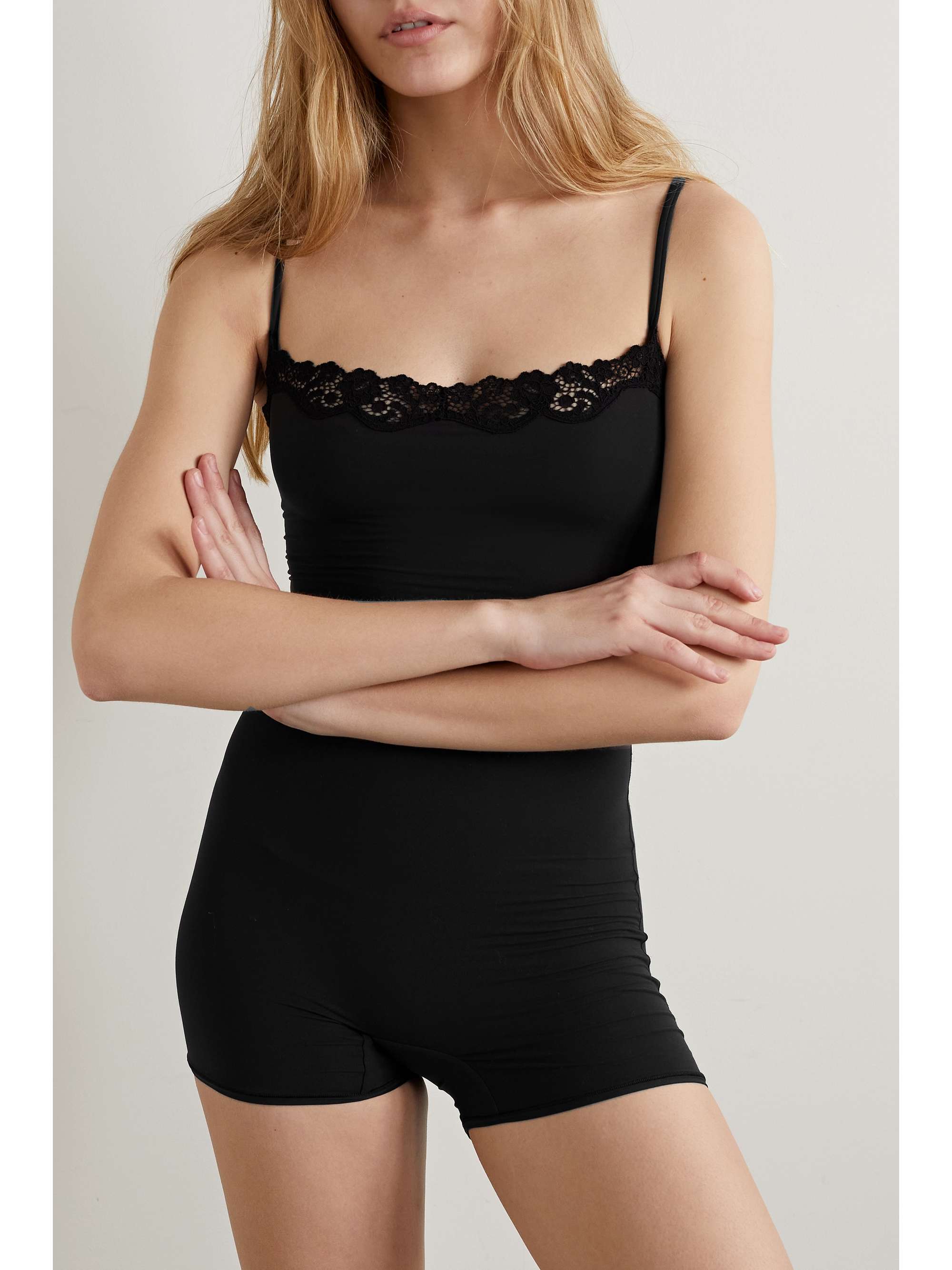 Lace trim playsuit shop