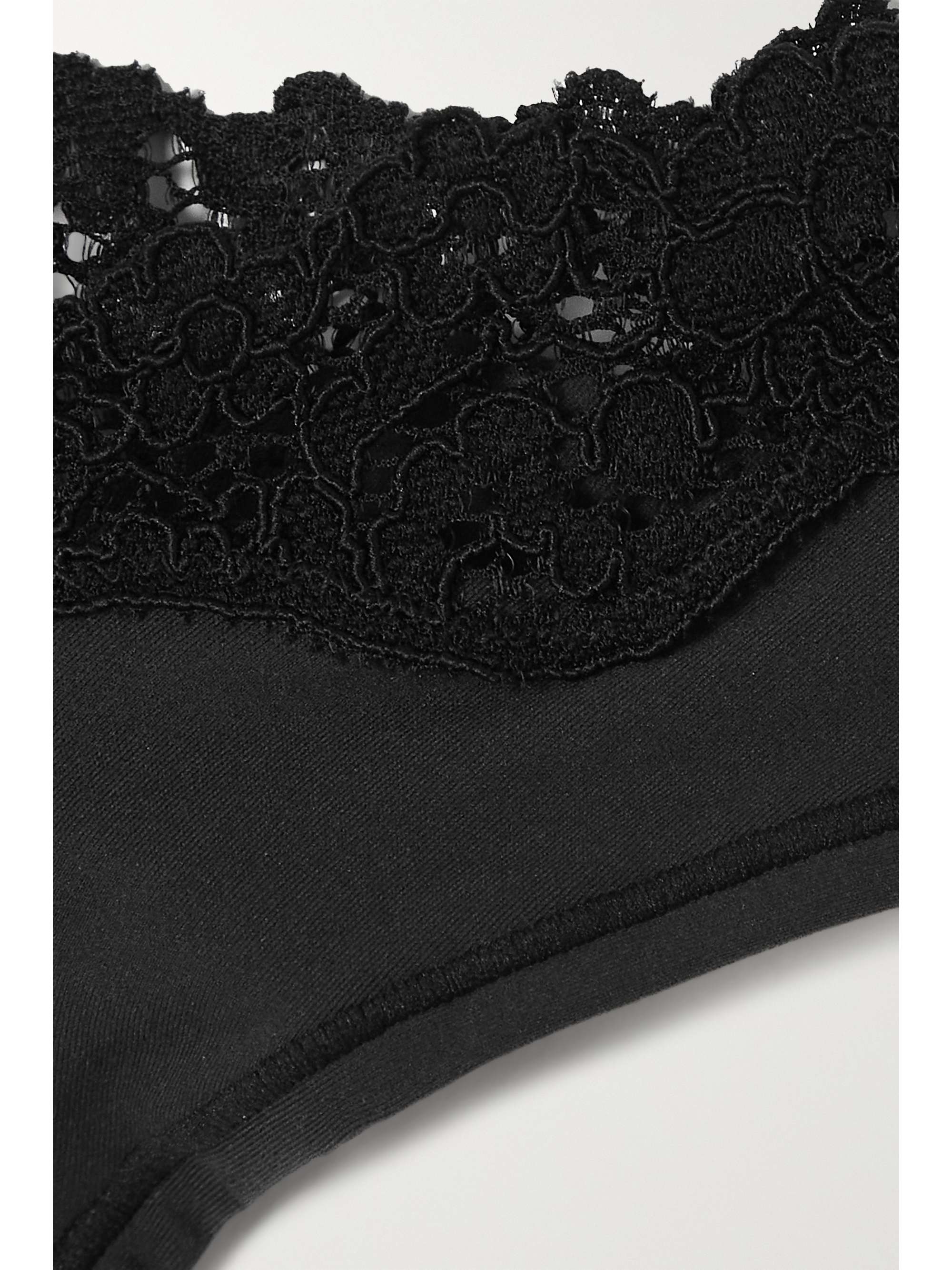 SKIMS Fits Everybody lace-trimmed stretch-jersey thong - Neon Rose