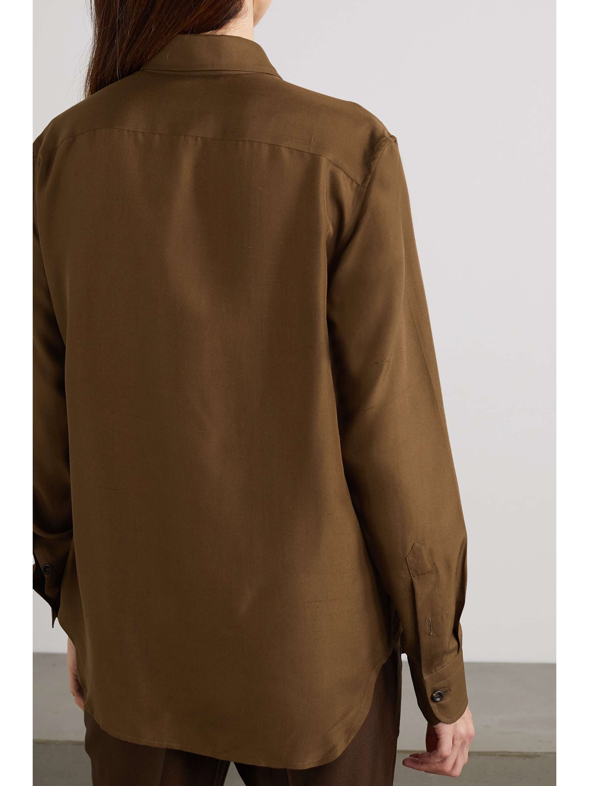BRIONI Silk-shantung shirt