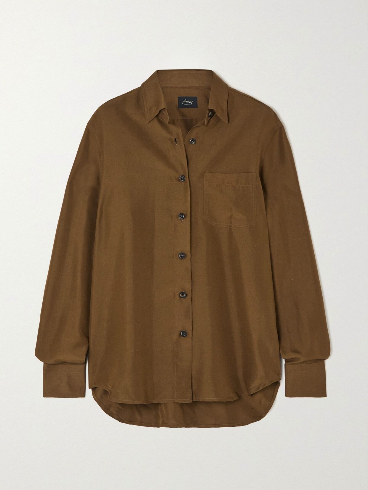 Brioni Silk-shantung Shirt