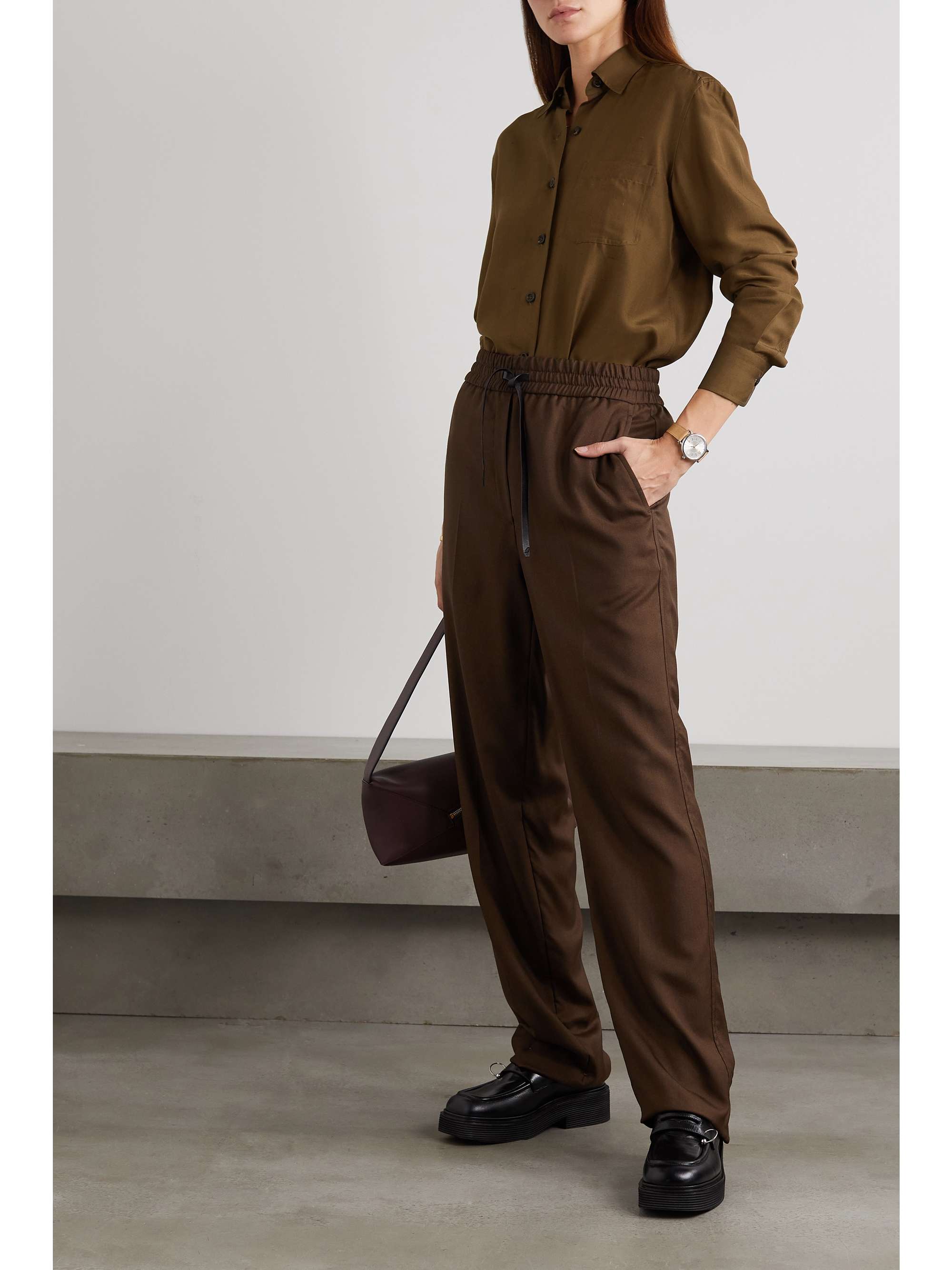 BRIONI Silk-shantung shirt