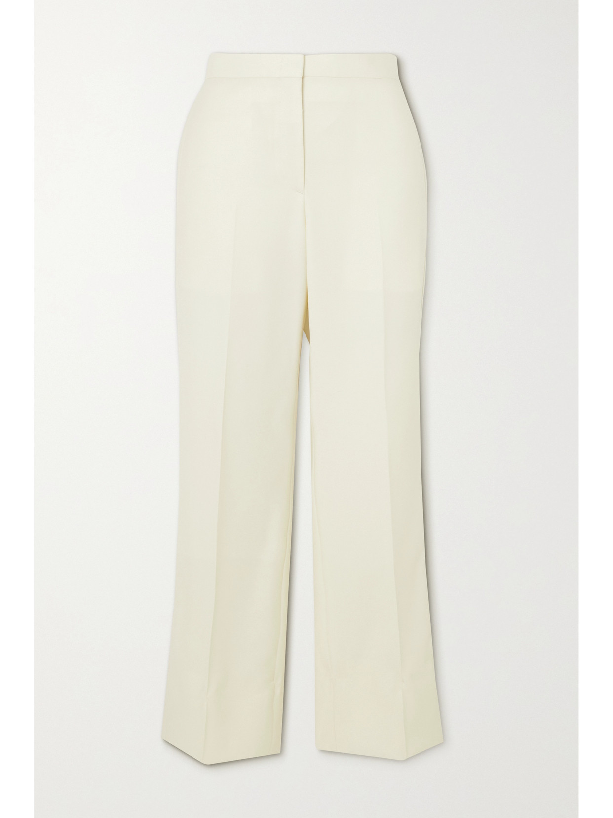 Brioni Barathea Wool Straight-leg Pants - White
