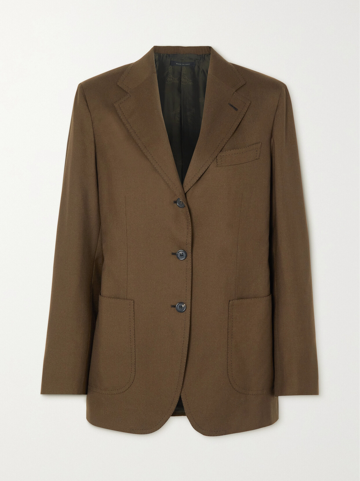 Brioni Wool-blend Twill Blazer - Brown