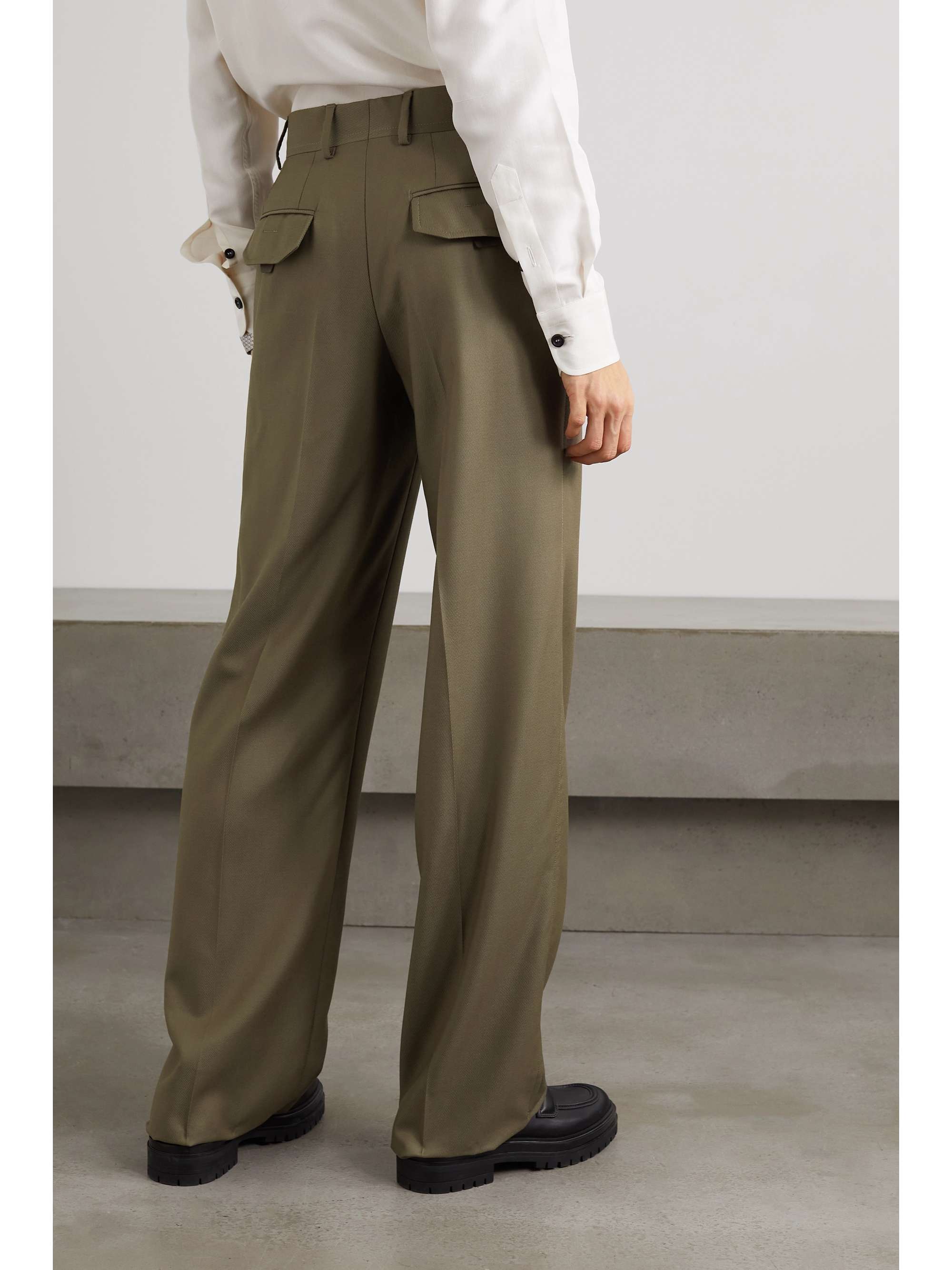 BRIONI Ribbed wool straight-leg pants