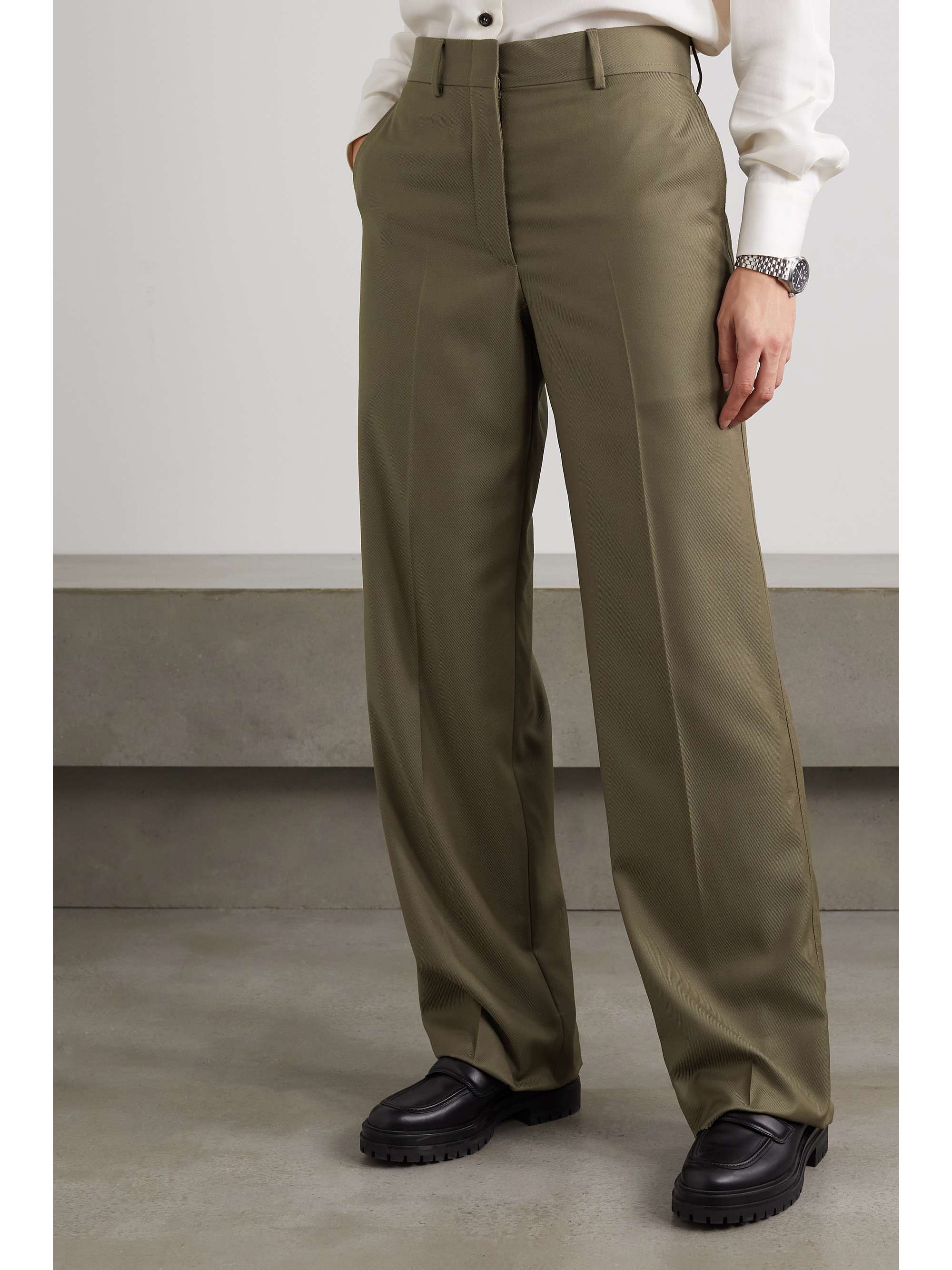 BRIONI Ribbed wool straight-leg pants