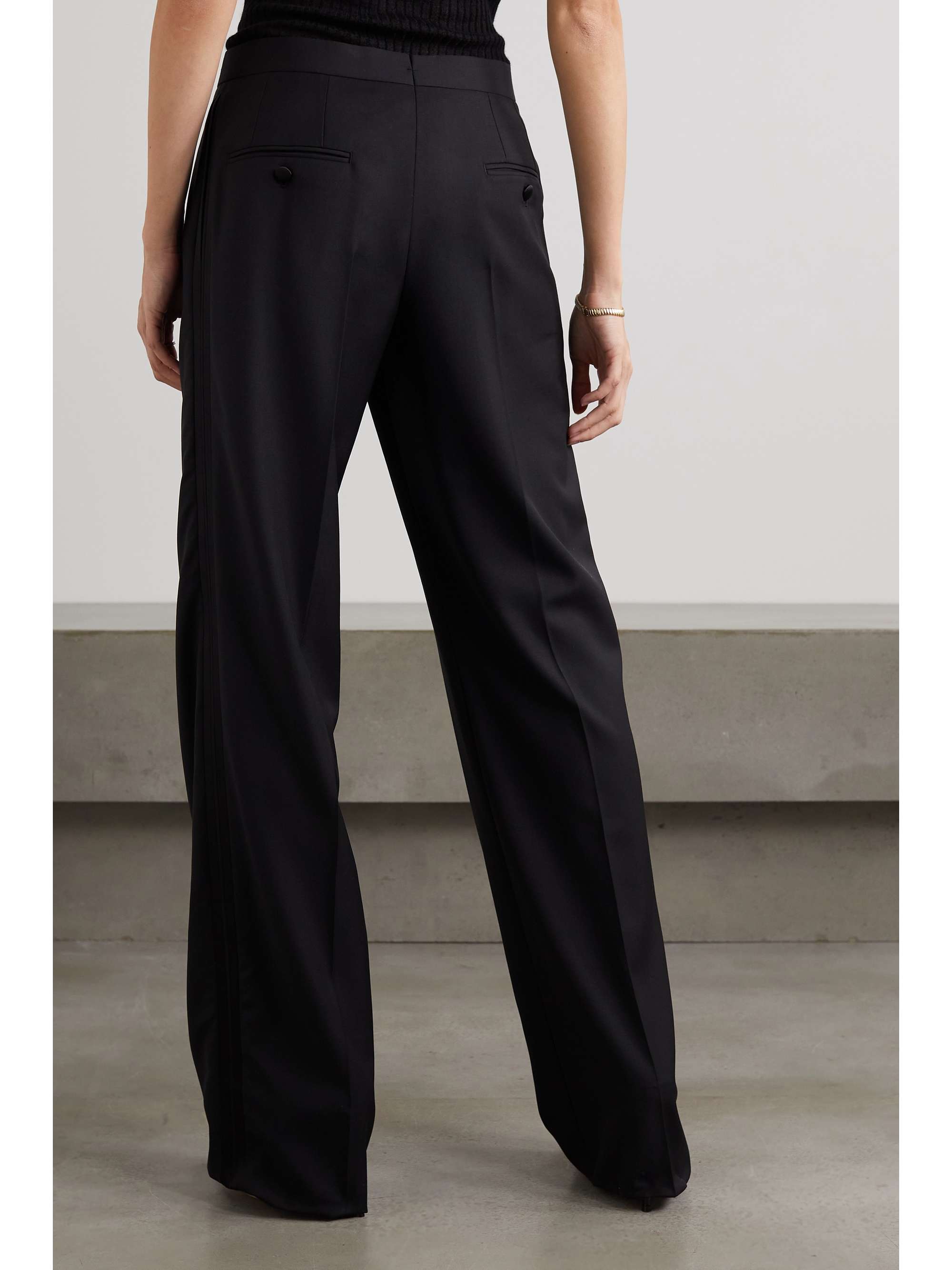 BRIONI Baretha 拼接羊毛直筒裤