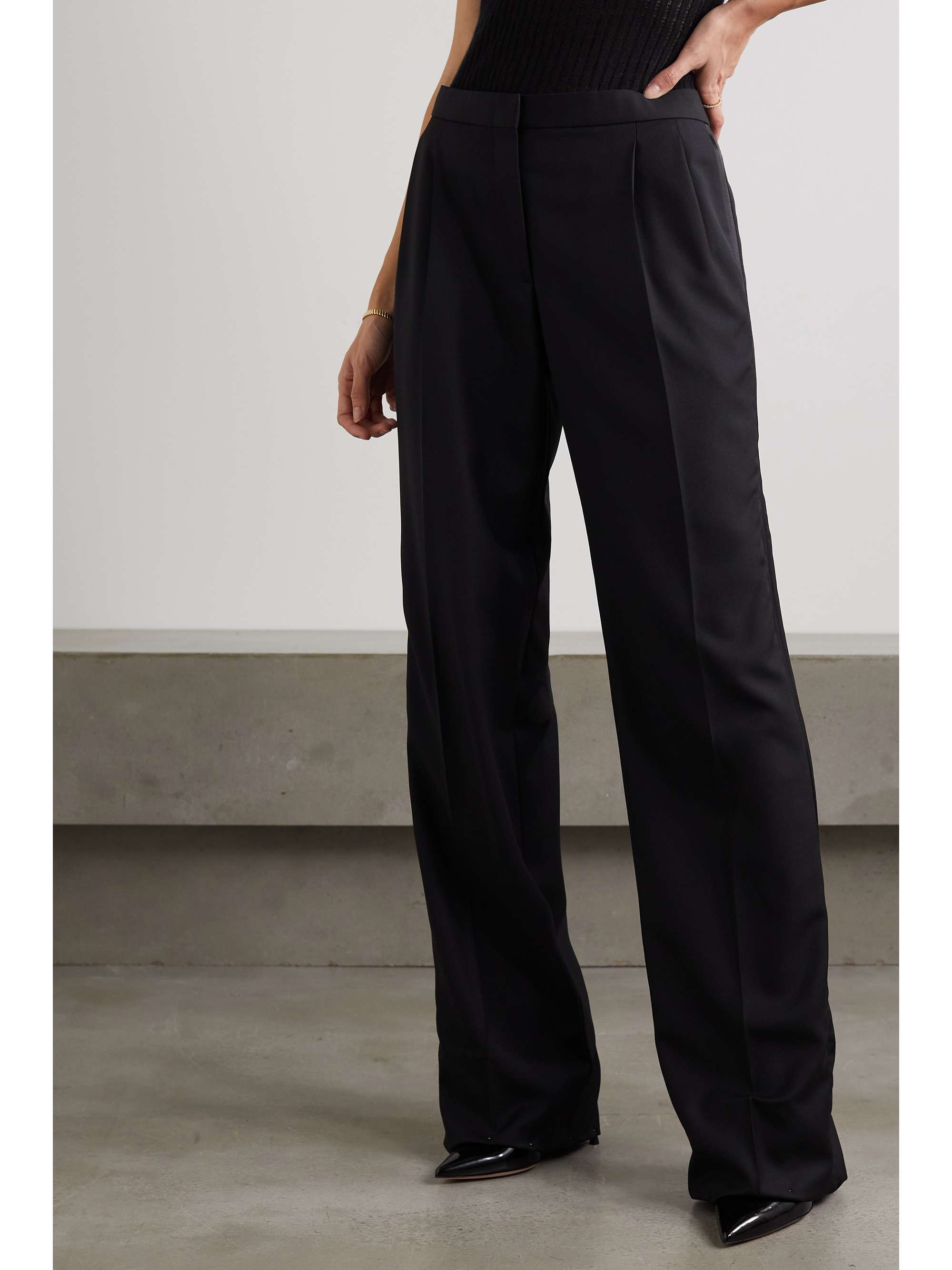 BRIONI Baretha 拼接羊毛直筒裤