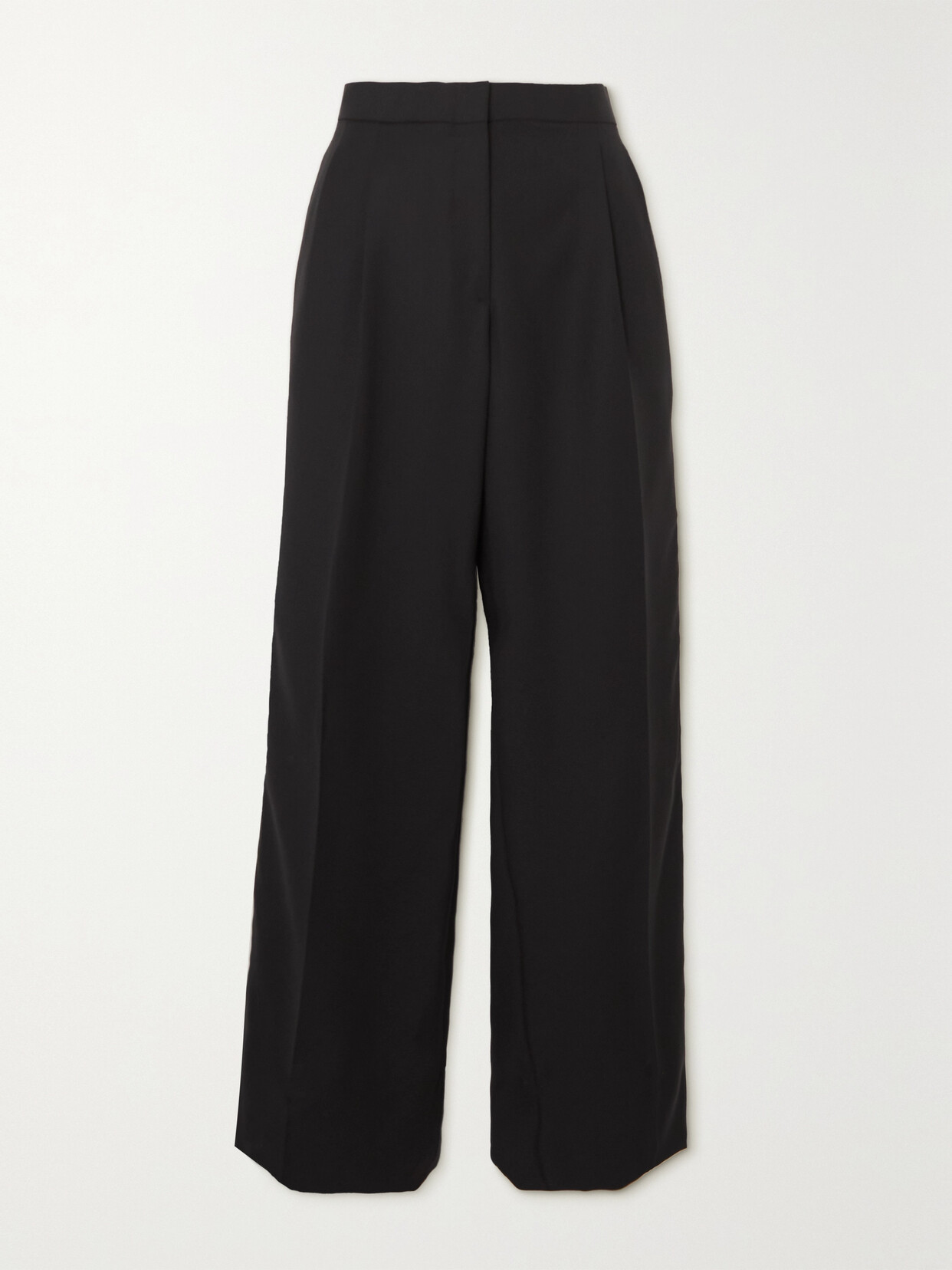 Brioni - Baretha Paneled Wool Straight-leg Pants - Black