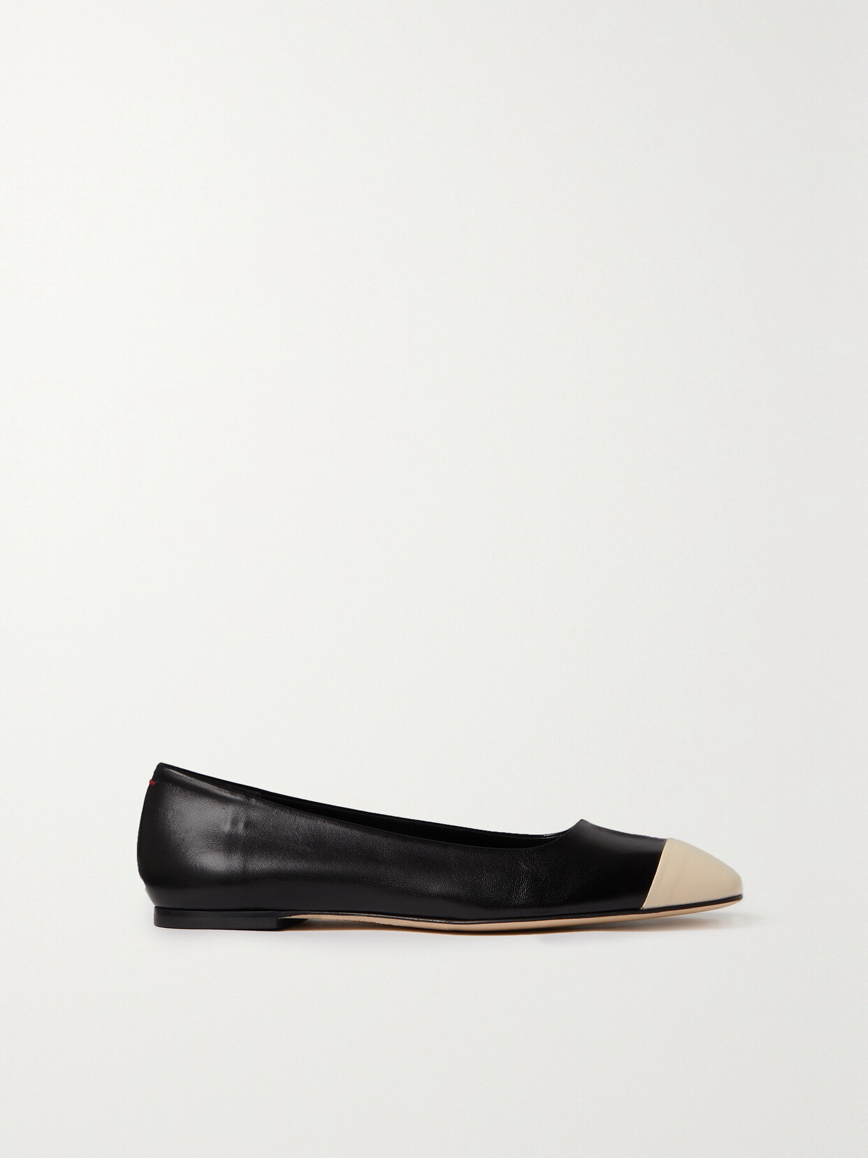 aeyde - Inga Two-tone Leather Ballet Flats - Black