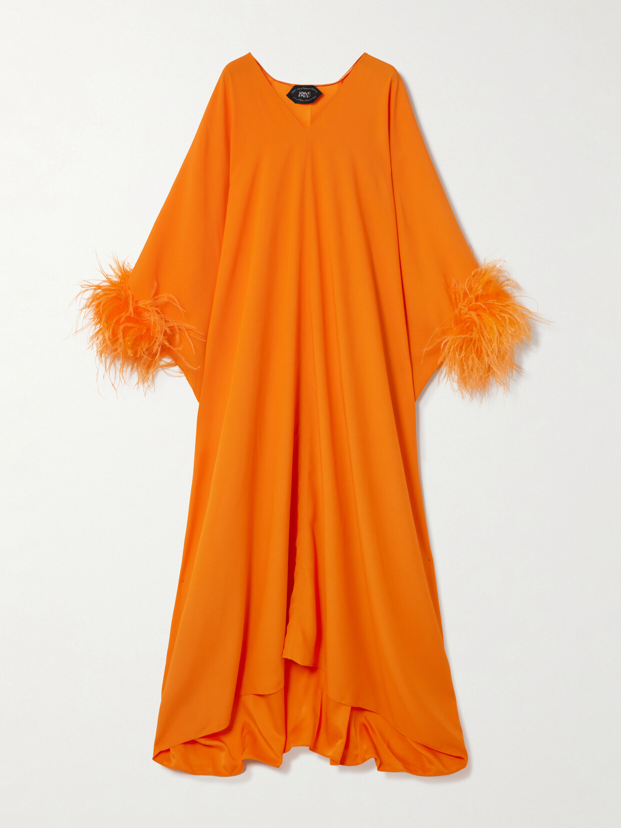 Taller Marmo + Net Sustain Gala Feather-trimmed Crepe Gown