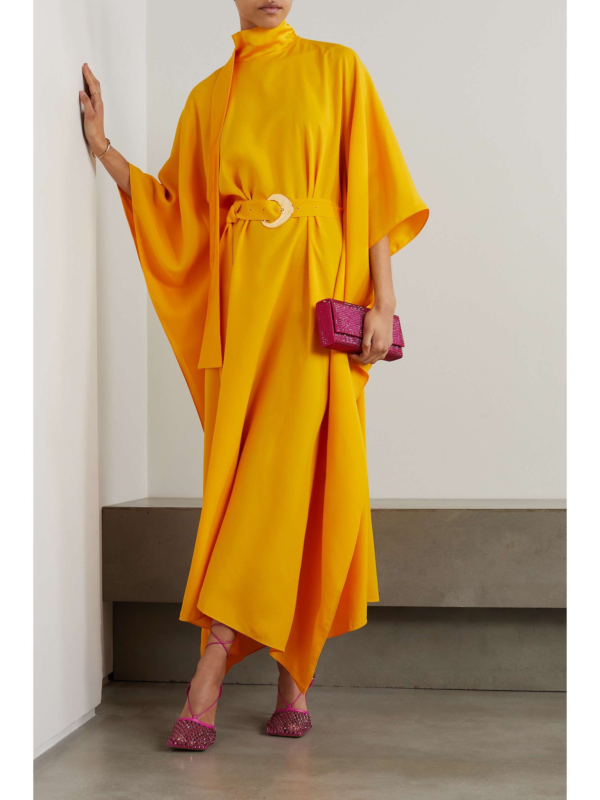 TALLER MARMO + NET SUSTAIN El Sol belted crepe kaftan | NET-A-PORTER