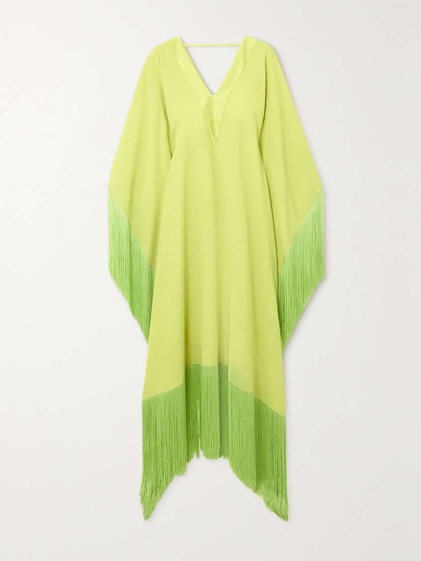 Taller Marmo + Net Sustain Very Ross Fringed Crepe Kaftan