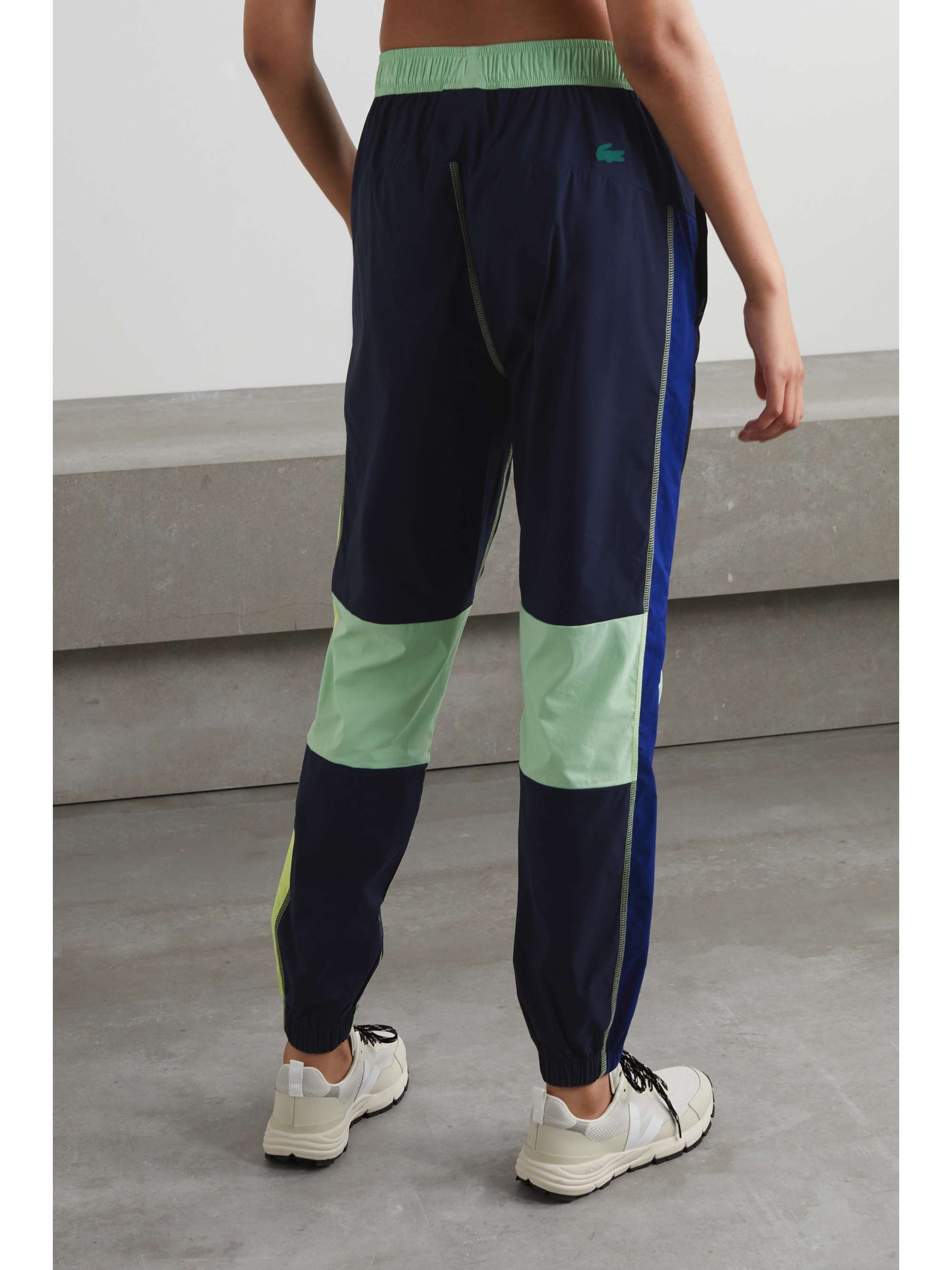LACOSTE Color-block shell track pants