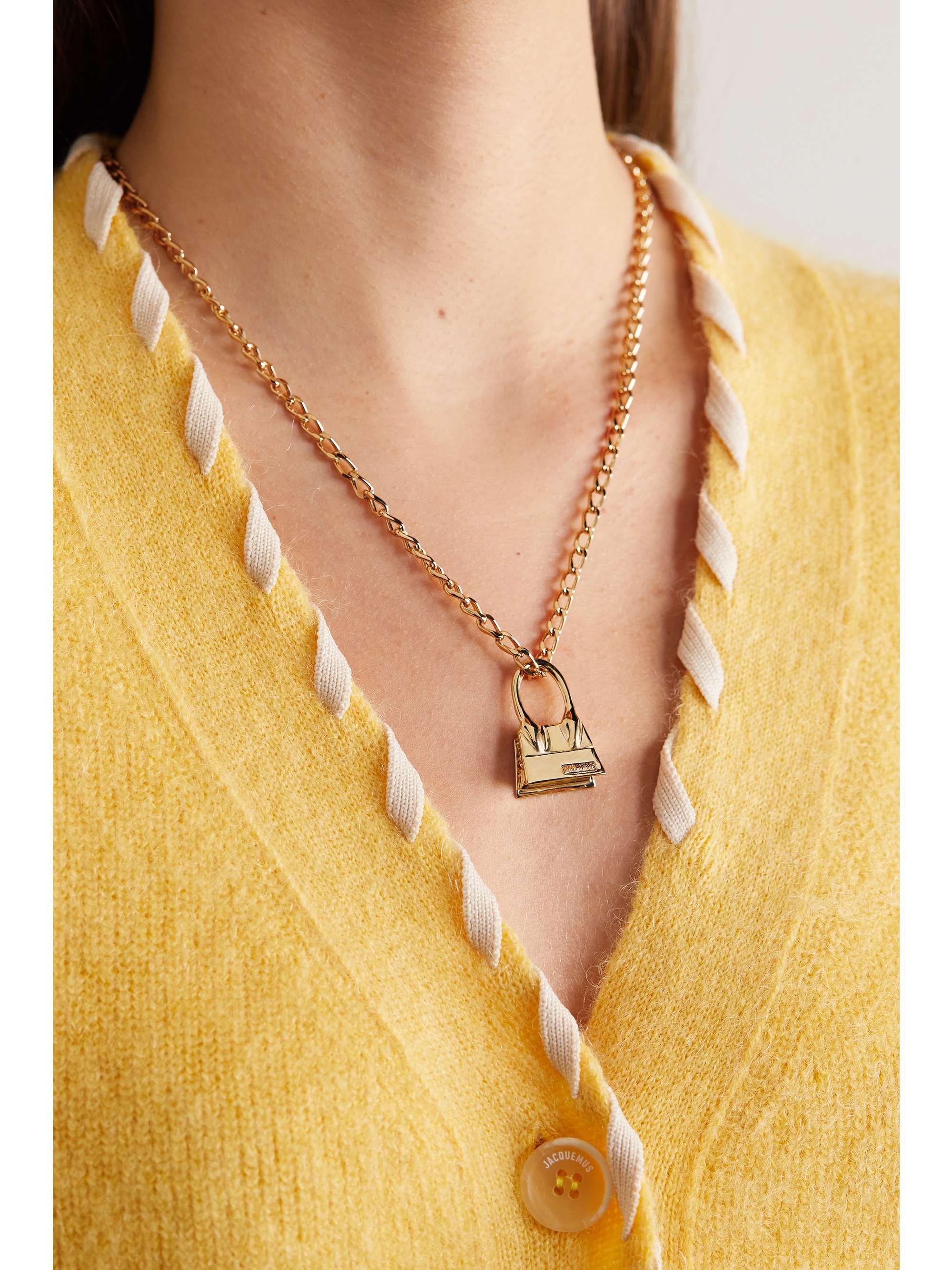 Gold Chiquito goldtone necklace JACQUEMUS NETAPORTER