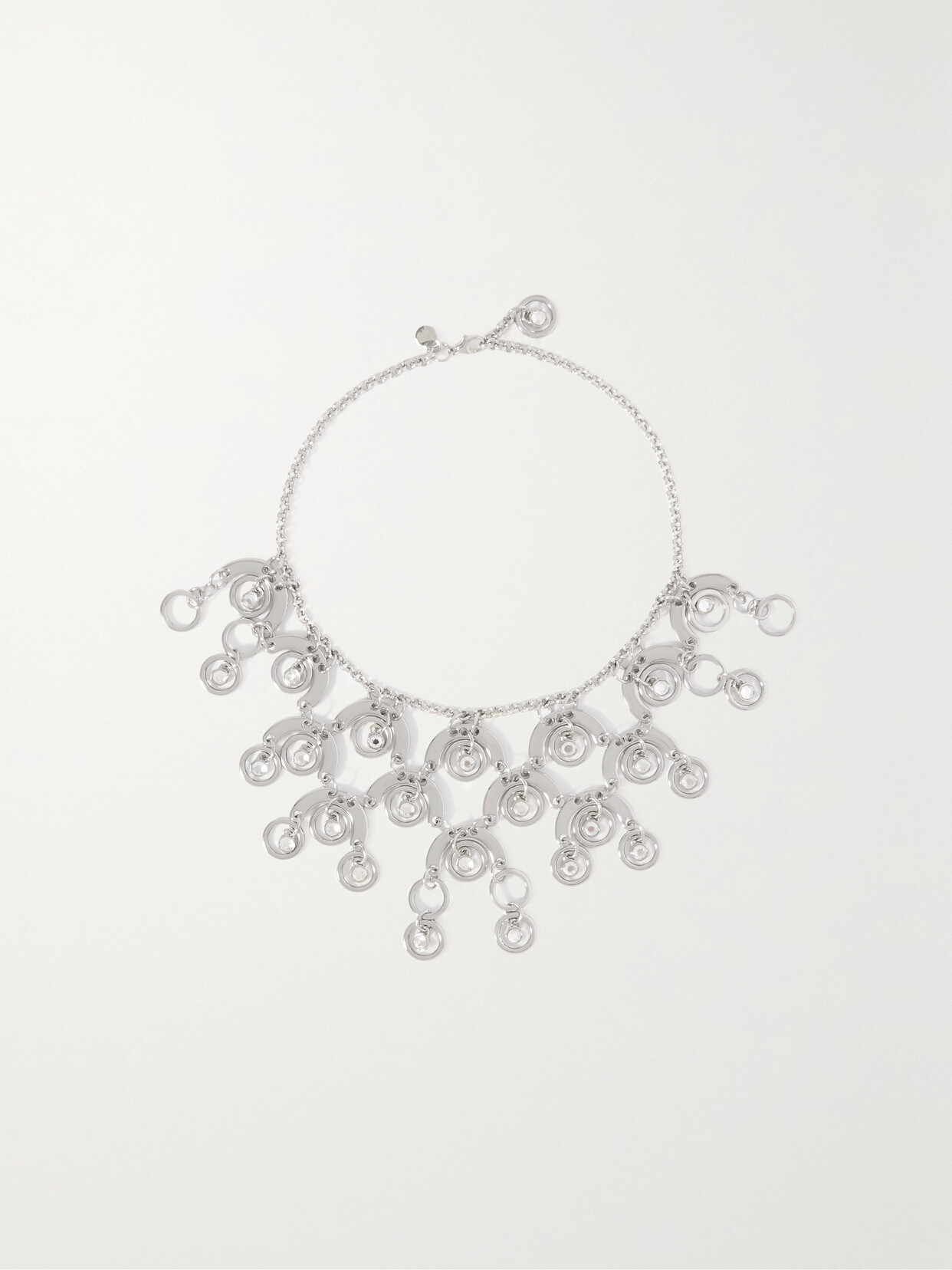 Shop Rabanne Silver-tone Crystal Necklace