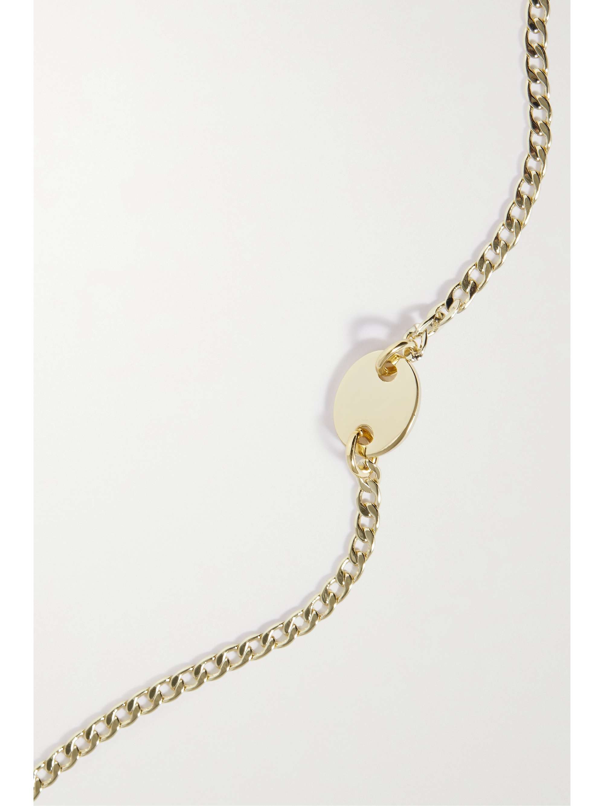 RABANNE Pixel silver-tone, gold-tone and chainmail necklace