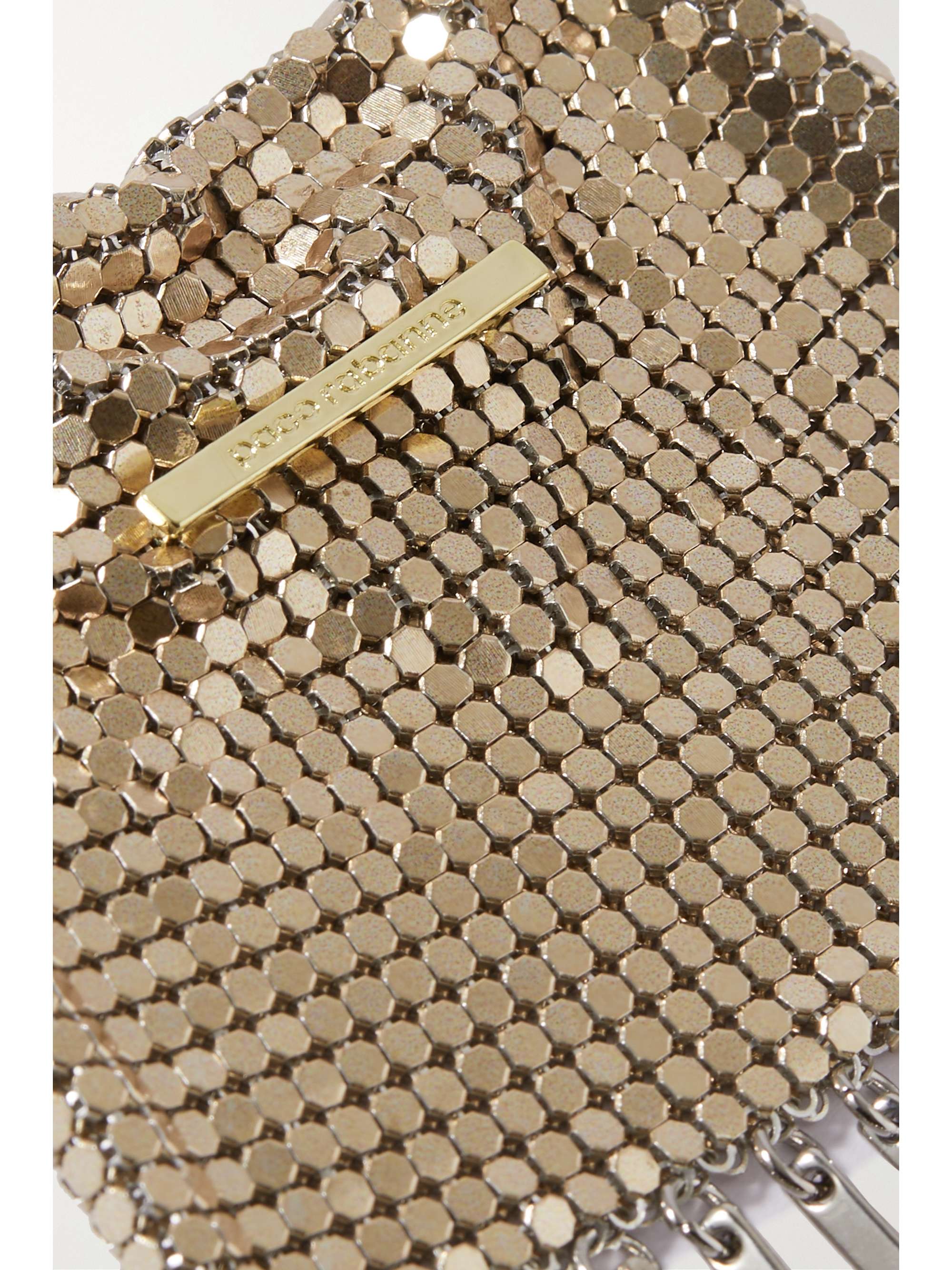 RABANNE Pixel silver-tone, gold-tone and chainmail necklace