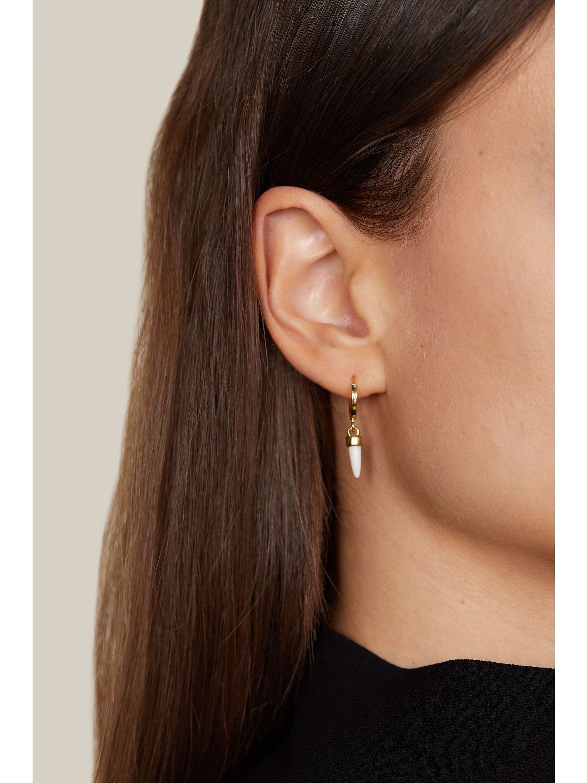 ISABEL MARANT Gold-tone bone earrings