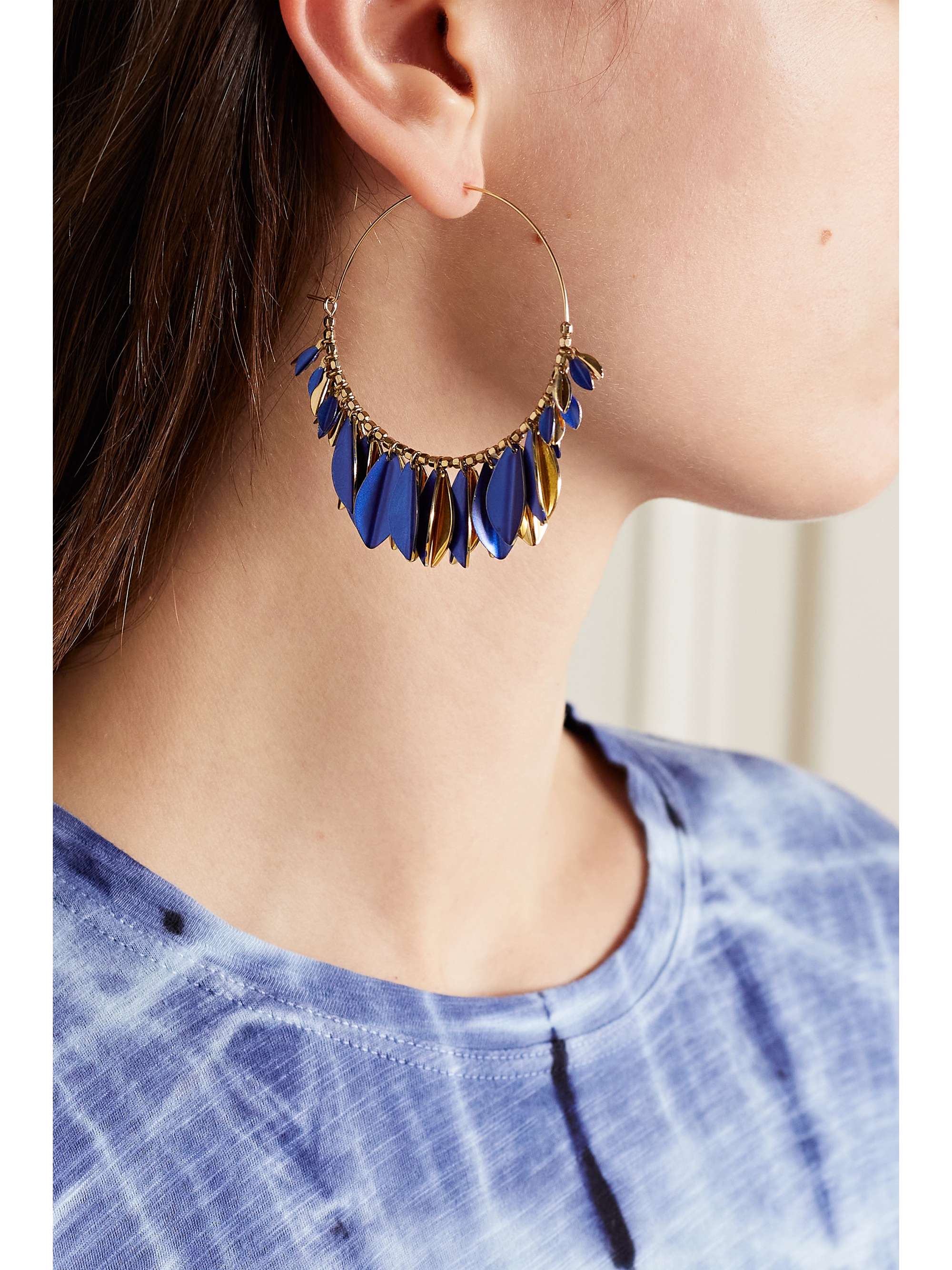 ISABEL MARANT Gold-tone hoop earrings