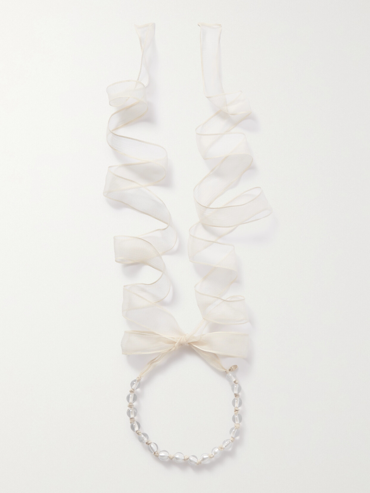 Chloé Darcey Silk-voile And Glass Necklace