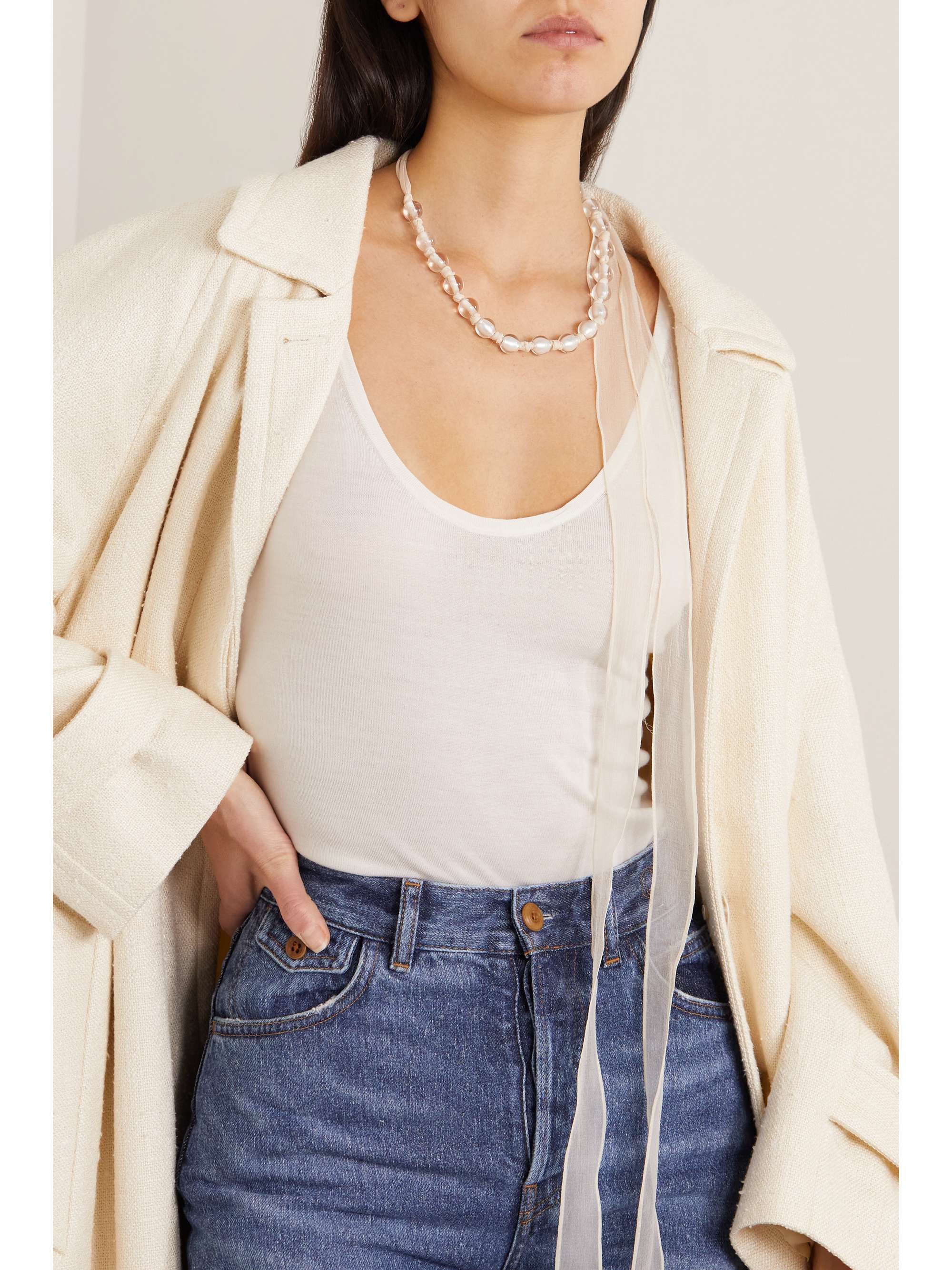 CHLOÉ Darcey 真丝巴里纱玻璃项链