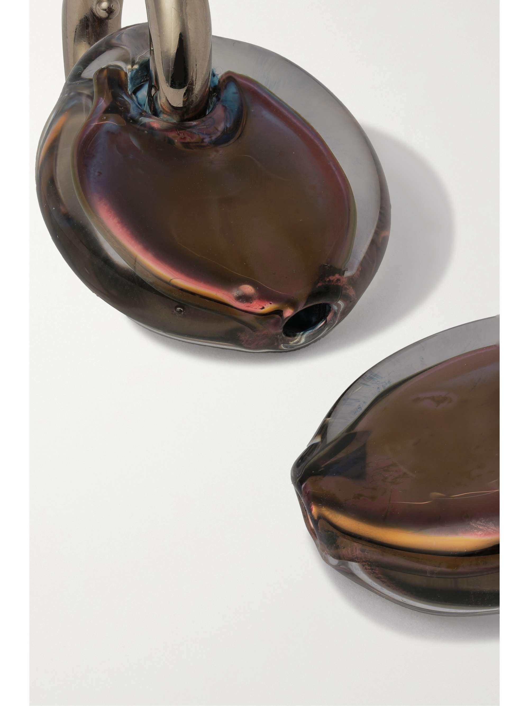 CHLOÉ Otho gold-tone and mercurized glass earrings