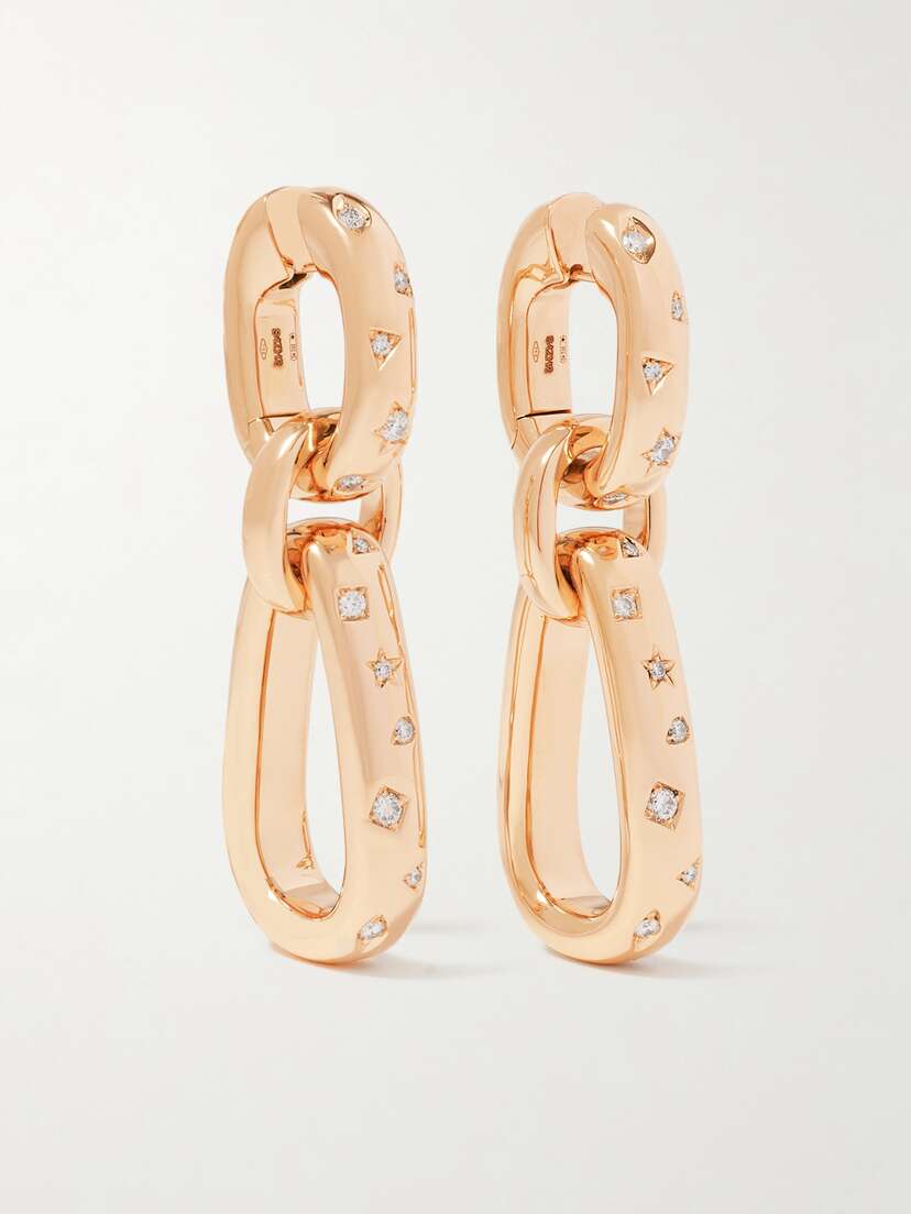 Pomellato Iconica 18-karat Rose Gold Diamond Earrings
