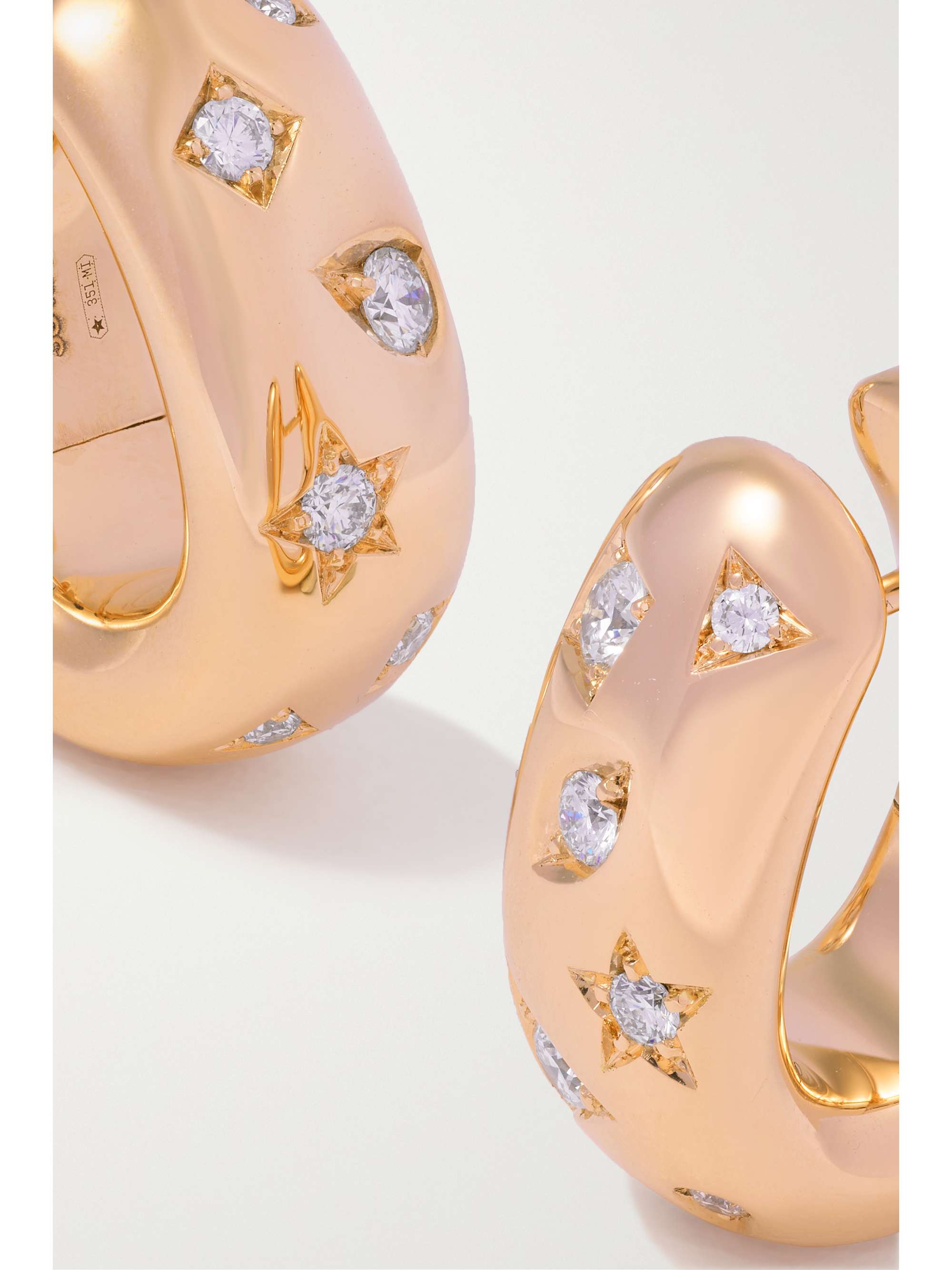 POMELLATO Iconica 18-karat rose gold diamond hoop earrings