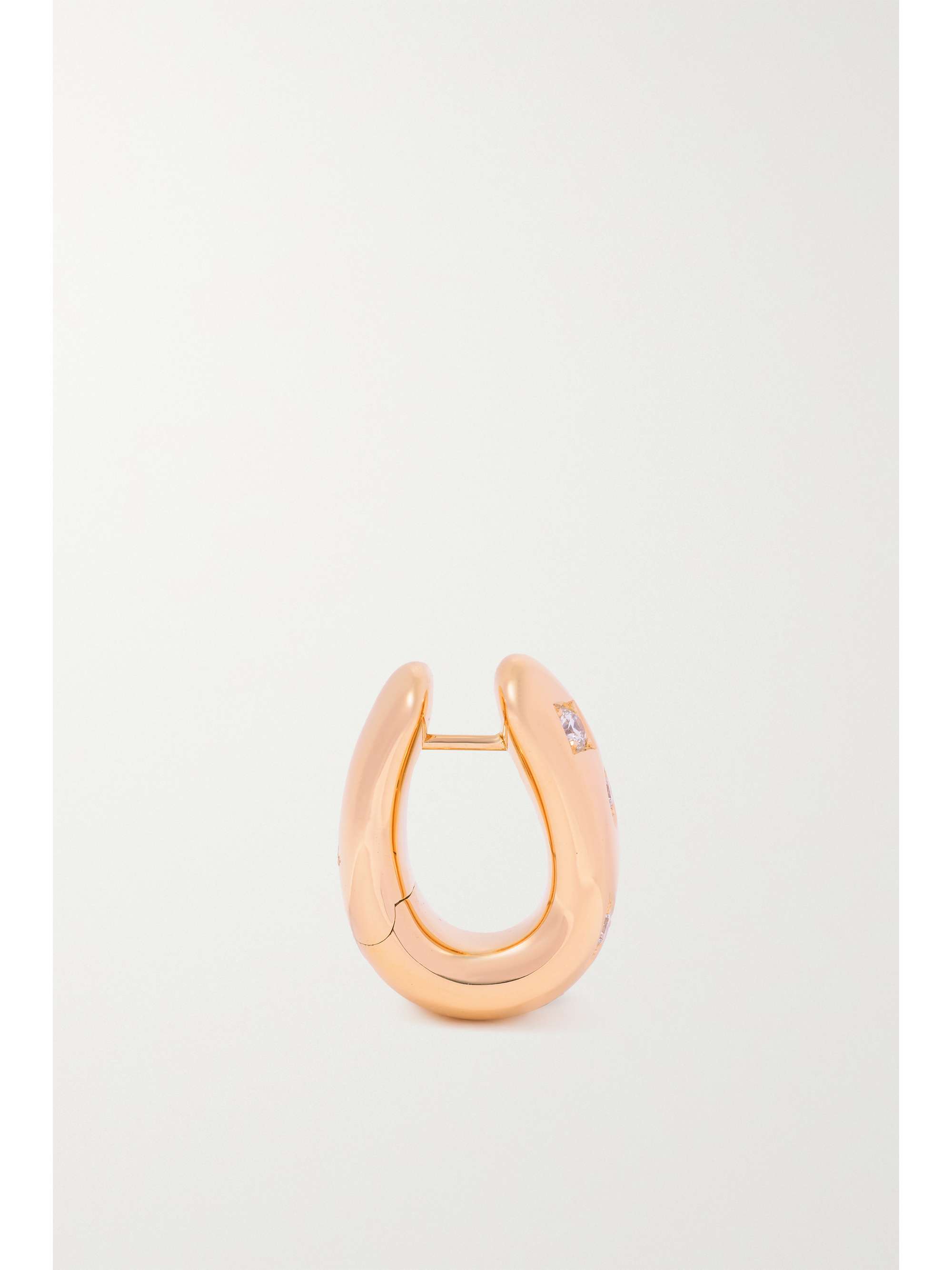POMELLATO Iconica 18-karat rose gold diamond hoop earrings