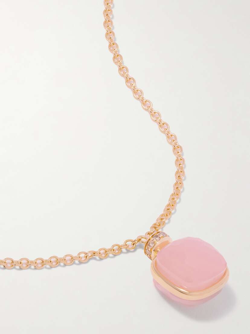 Pomellato Nudo 18-karat Rose Gold Multi-stone Necklace