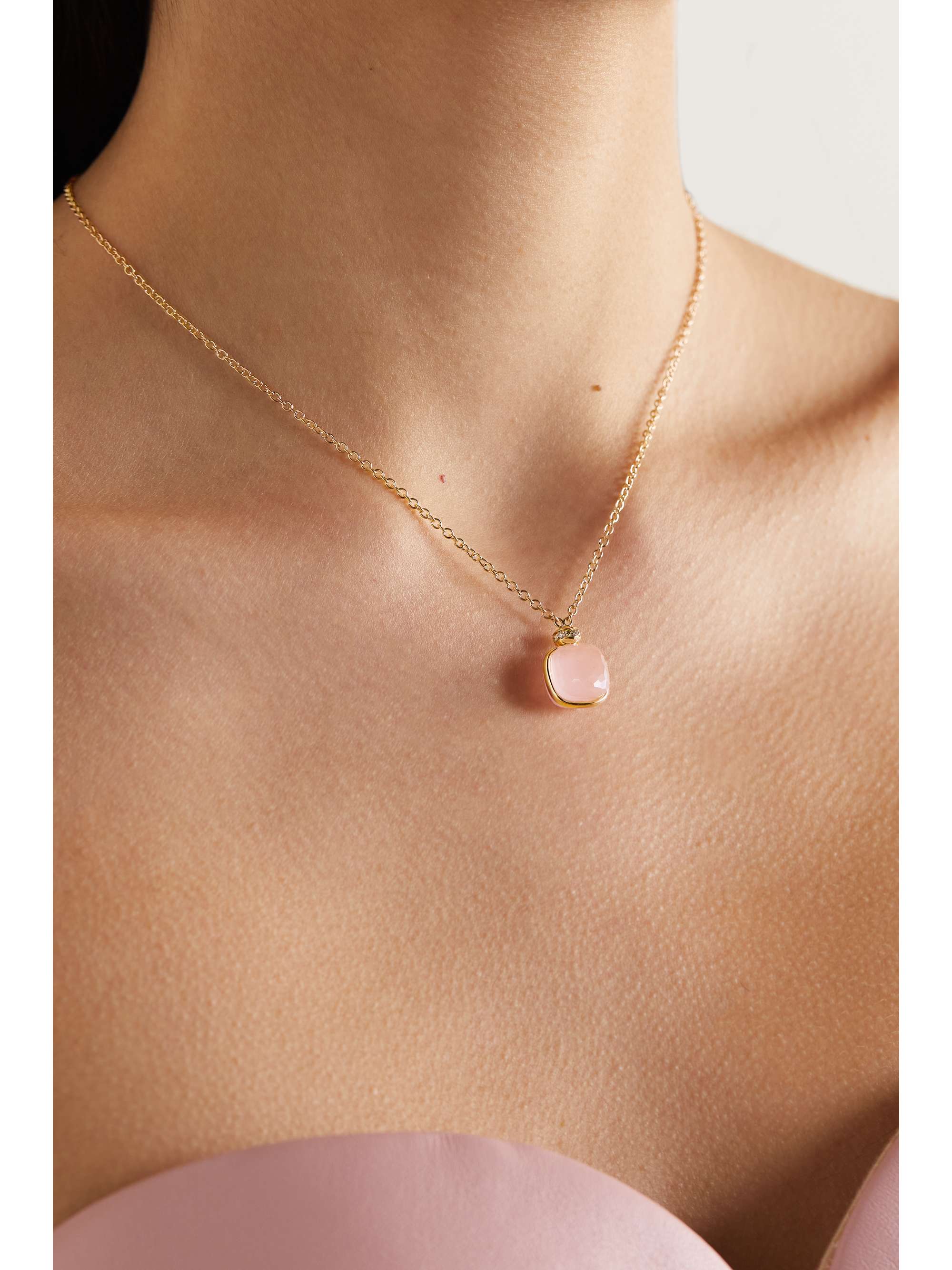 POMELLATO Nudo 18-karat rose gold multi-stone necklace
