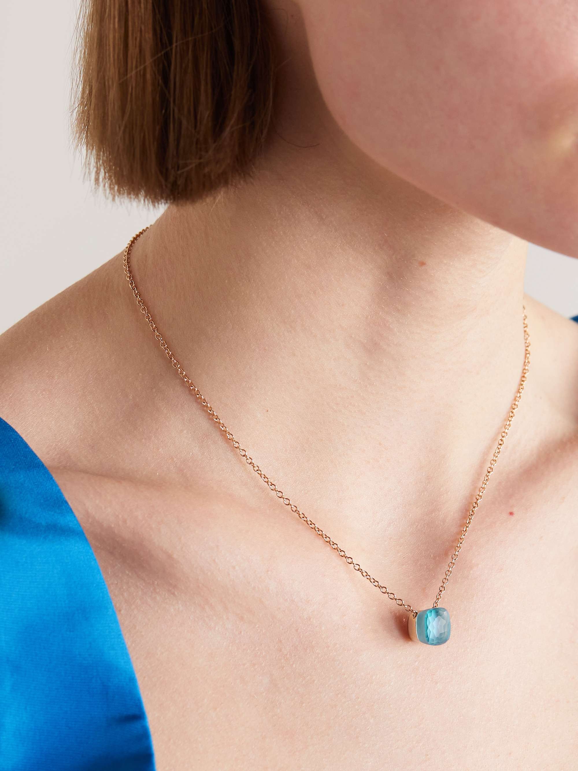 POMELLATO Nudo Gelé 18-karat rose and white gold multi-stone necklace