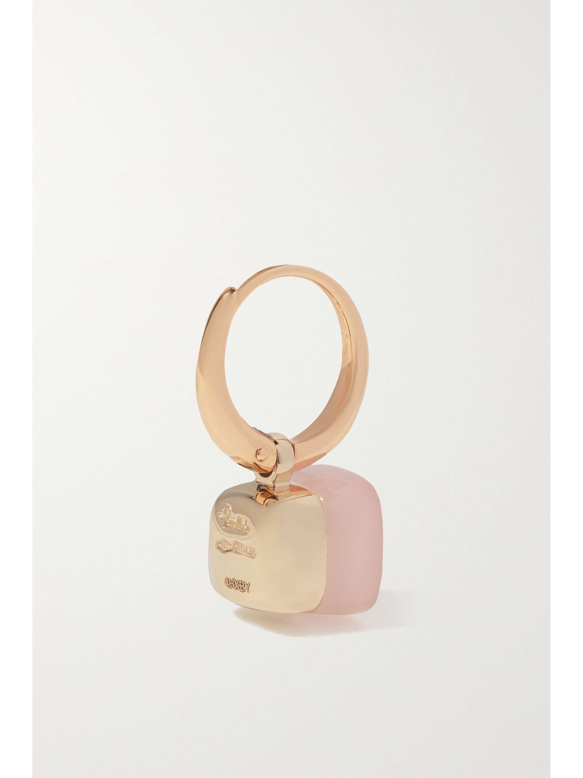 POMELLATO Classic Nudo 18-karat rose and white gold quartz earrings