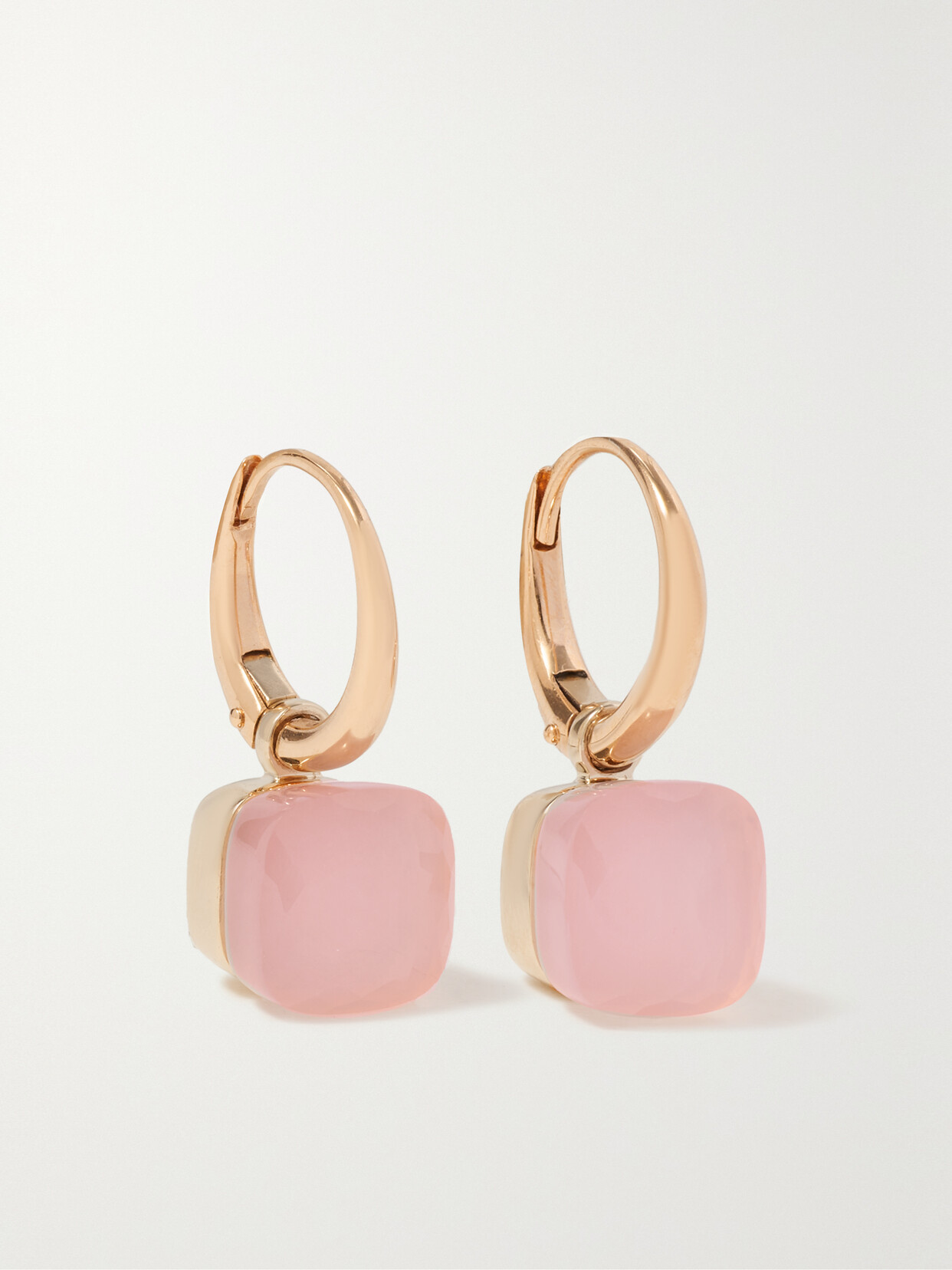 Pomellato Classic Nudo 18-karat Rose And White Gold Quartz Earrings