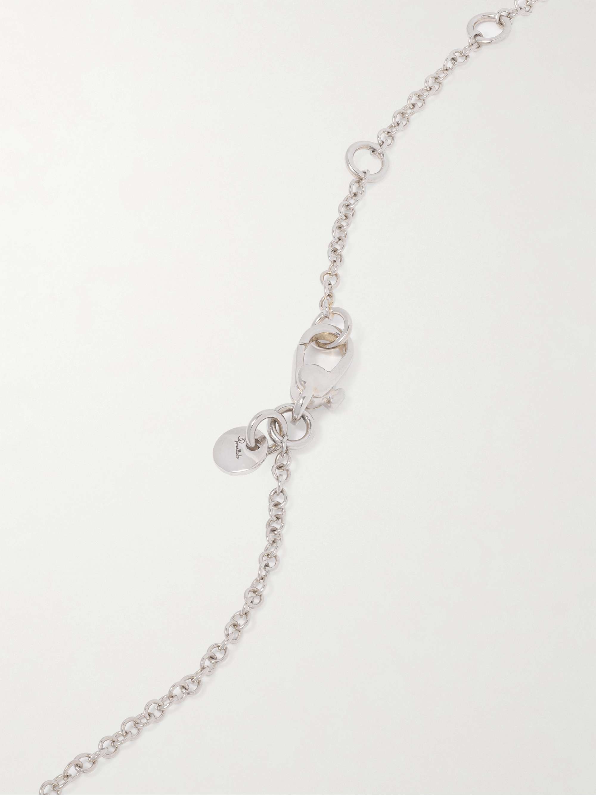 POMELLATO Nudo 18-karat white gold, quartz and diamond necklace