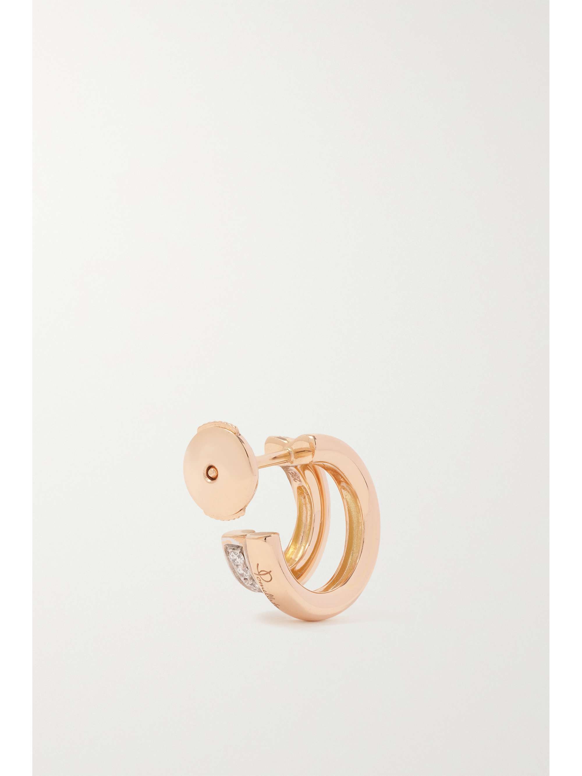 POMELLATO Together 18-karat rose gold diamond hoop earrings