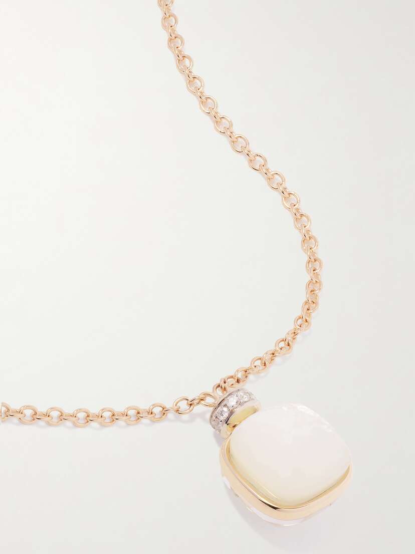 Pomellato Nudo 18-karat Rose And White Gold Multi-stone Necklace