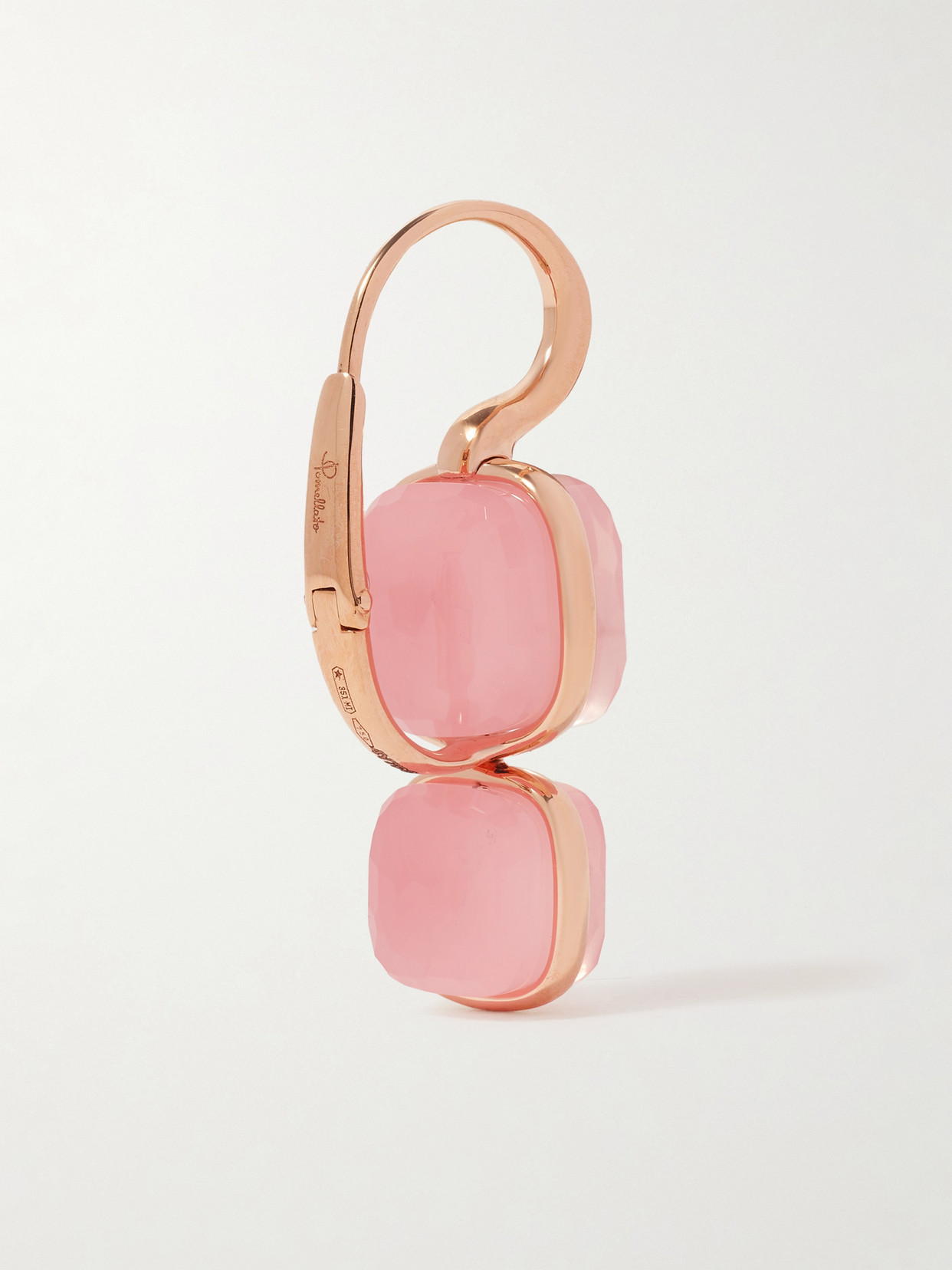 Shop Pomellato Nudo 18-karat Rose Gold Multi-stone Earrings