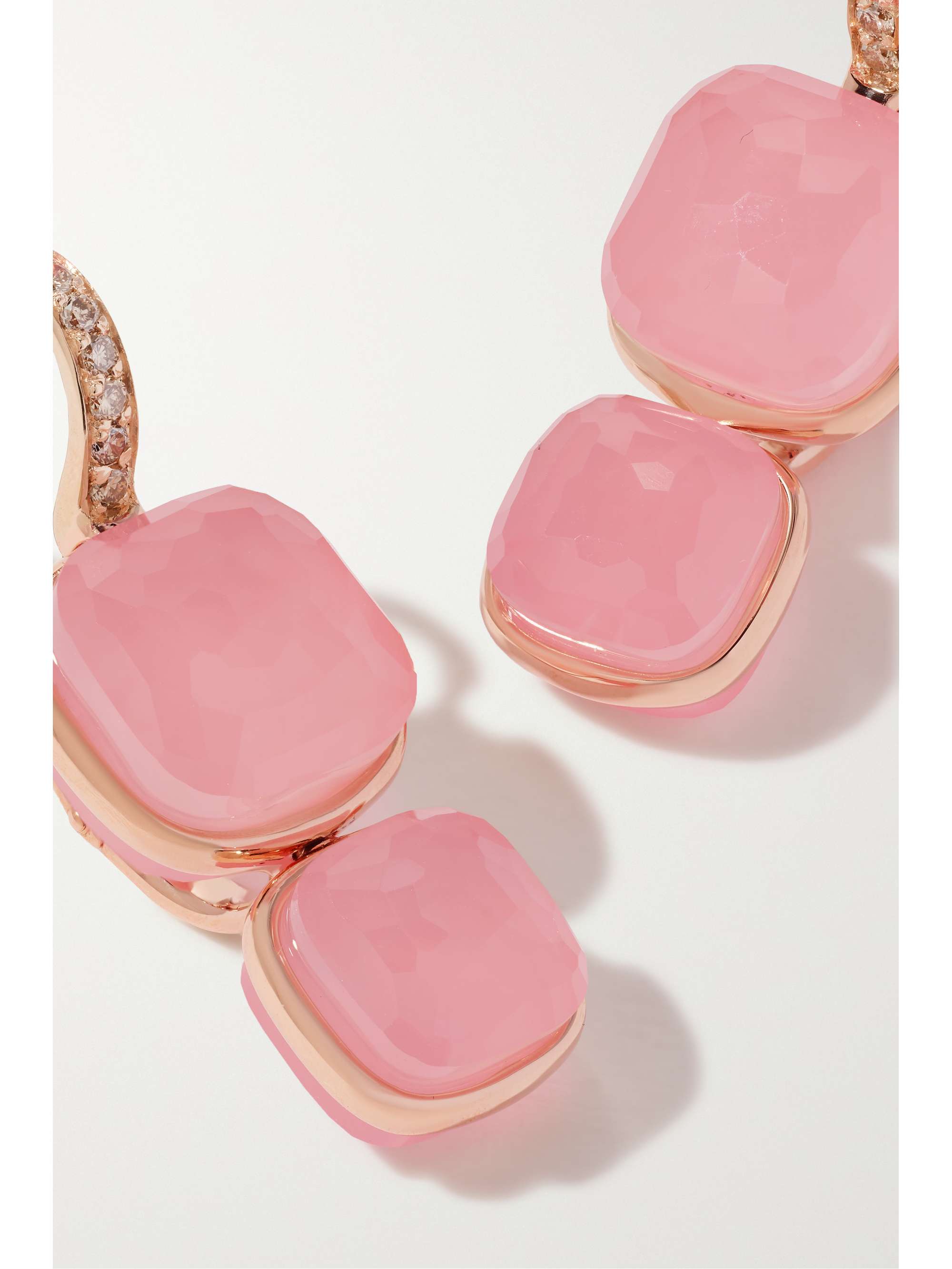 POMELLATO Nudo 18-karat rose gold multi-stone earrings