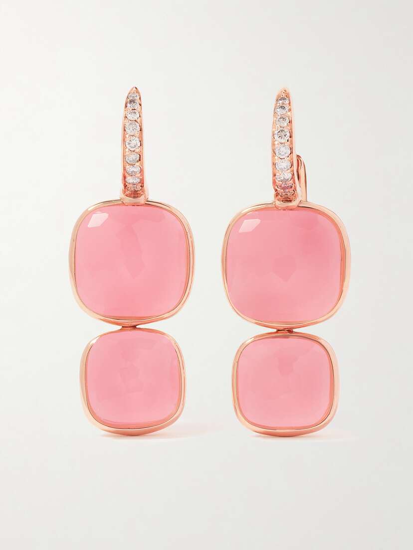 Pomellato Nudo 18-karat Rose Gold Multi-stone Earrings