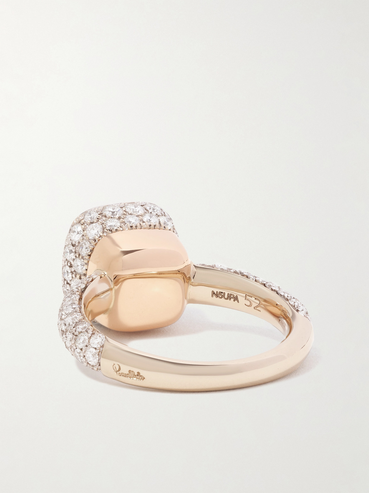 Pomellato Nudo Solitaire 18-karat White And Rose Gold Diamond Ring In Gold