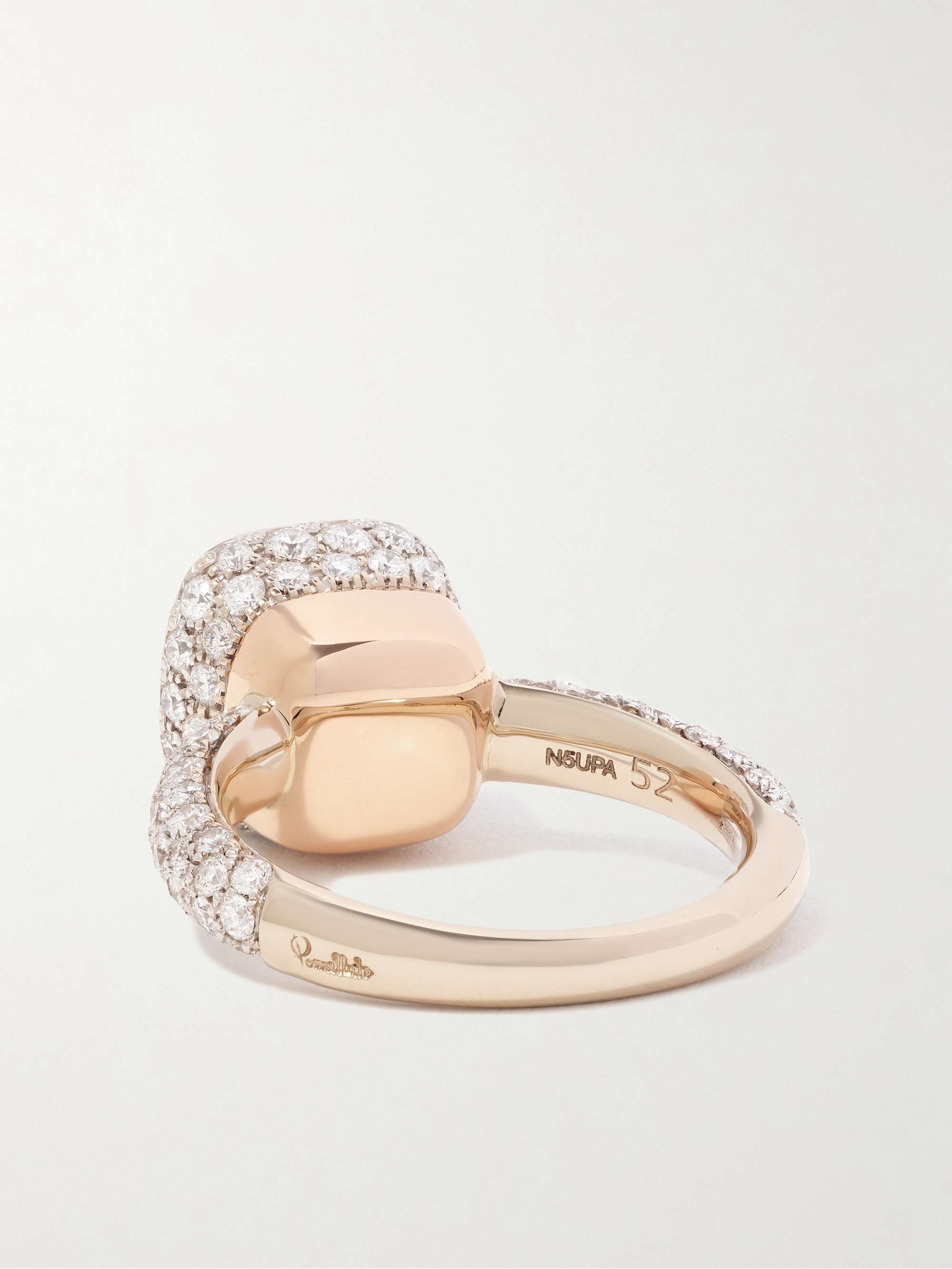 POMELLATO Nudo Solitaire 18-karat white and rose gold diamond ring