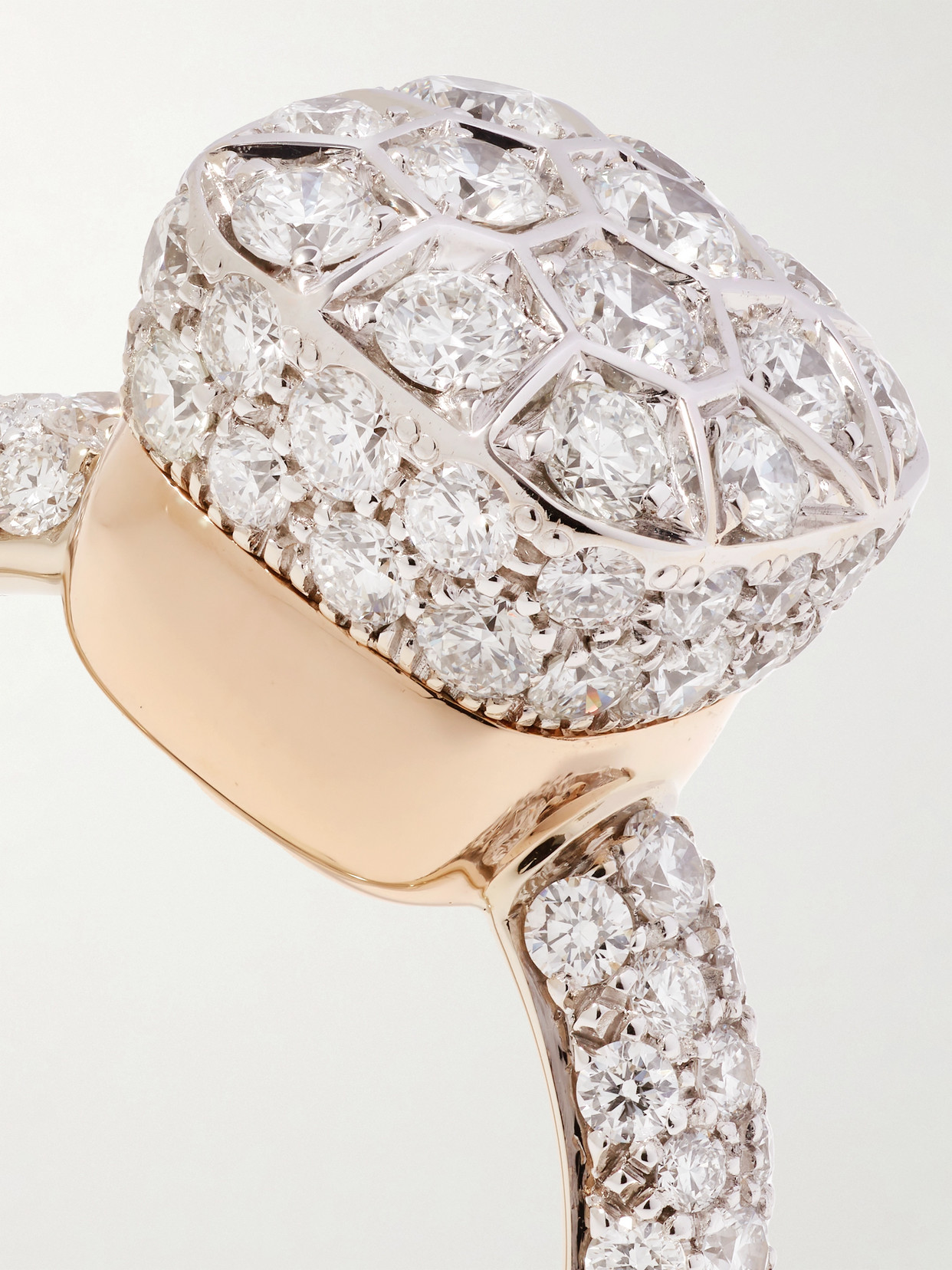 Pomellato Nudo Solitaire 18-karat White And Rose Gold Diamond Ring In Gold