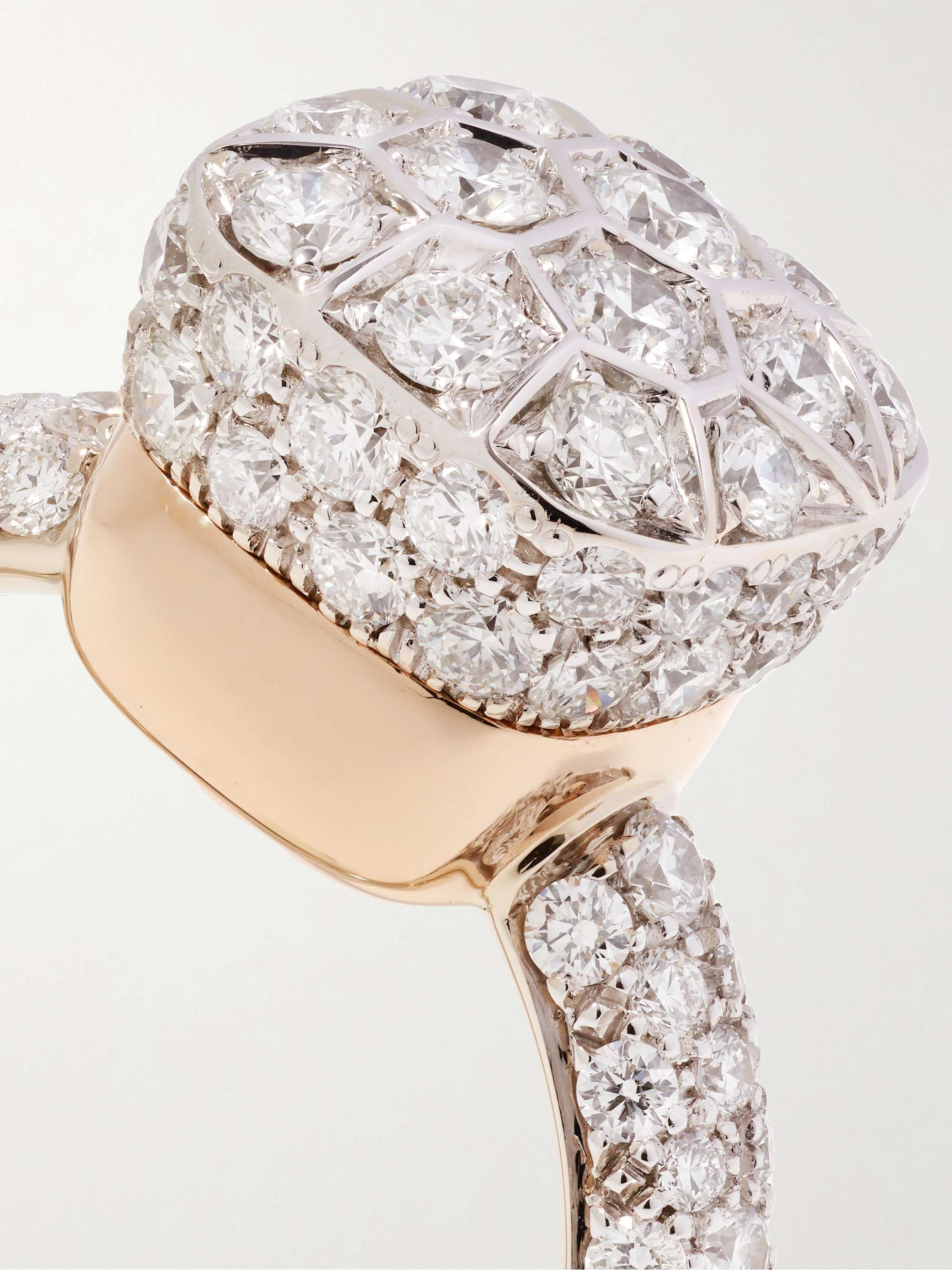 POMELLATO Nudo Solitaire 18-karat white and rose gold diamond ring
