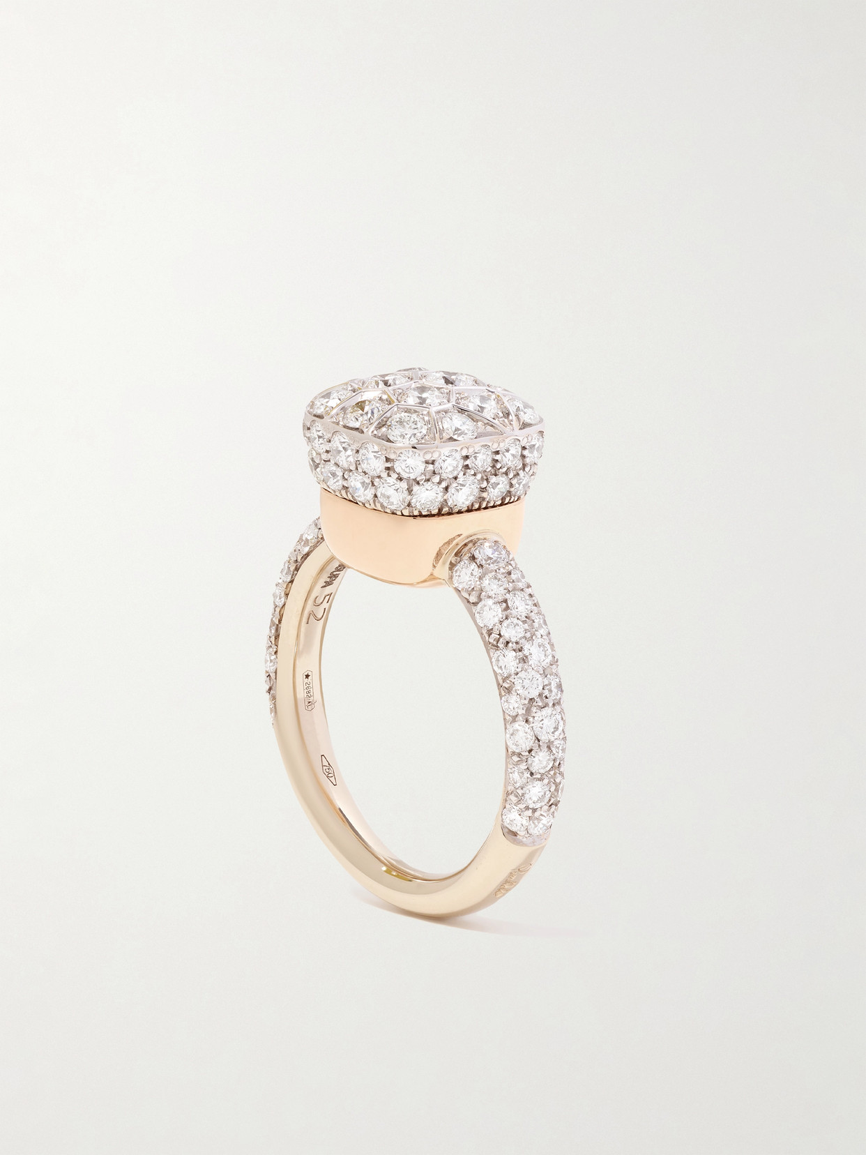 Shop Pomellato Nudo Solitaire 18-karat White And Rose Gold Diamond Ring