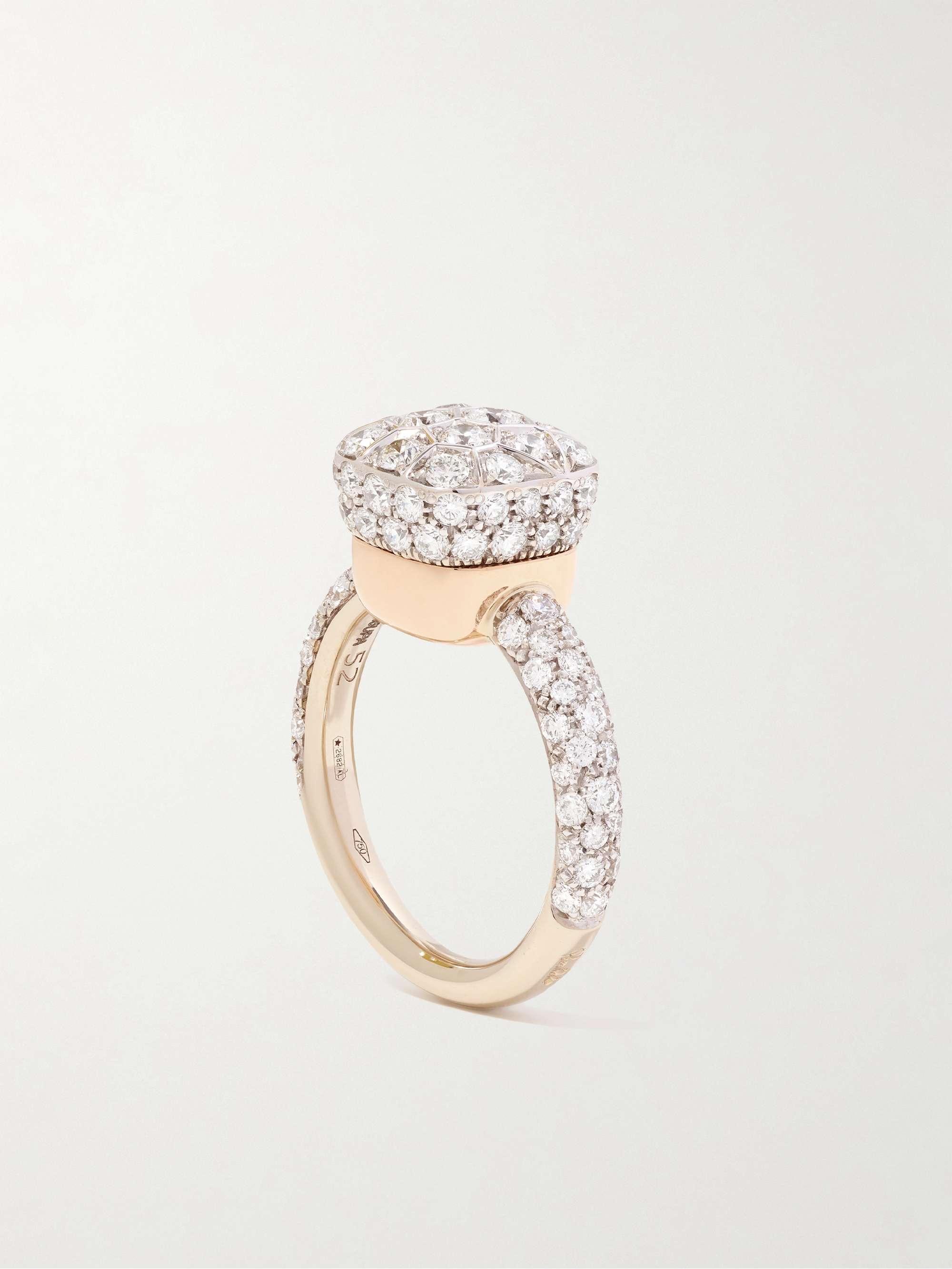 POMELLATO Nudo Solitaire 18-karat white and rose gold diamond ring