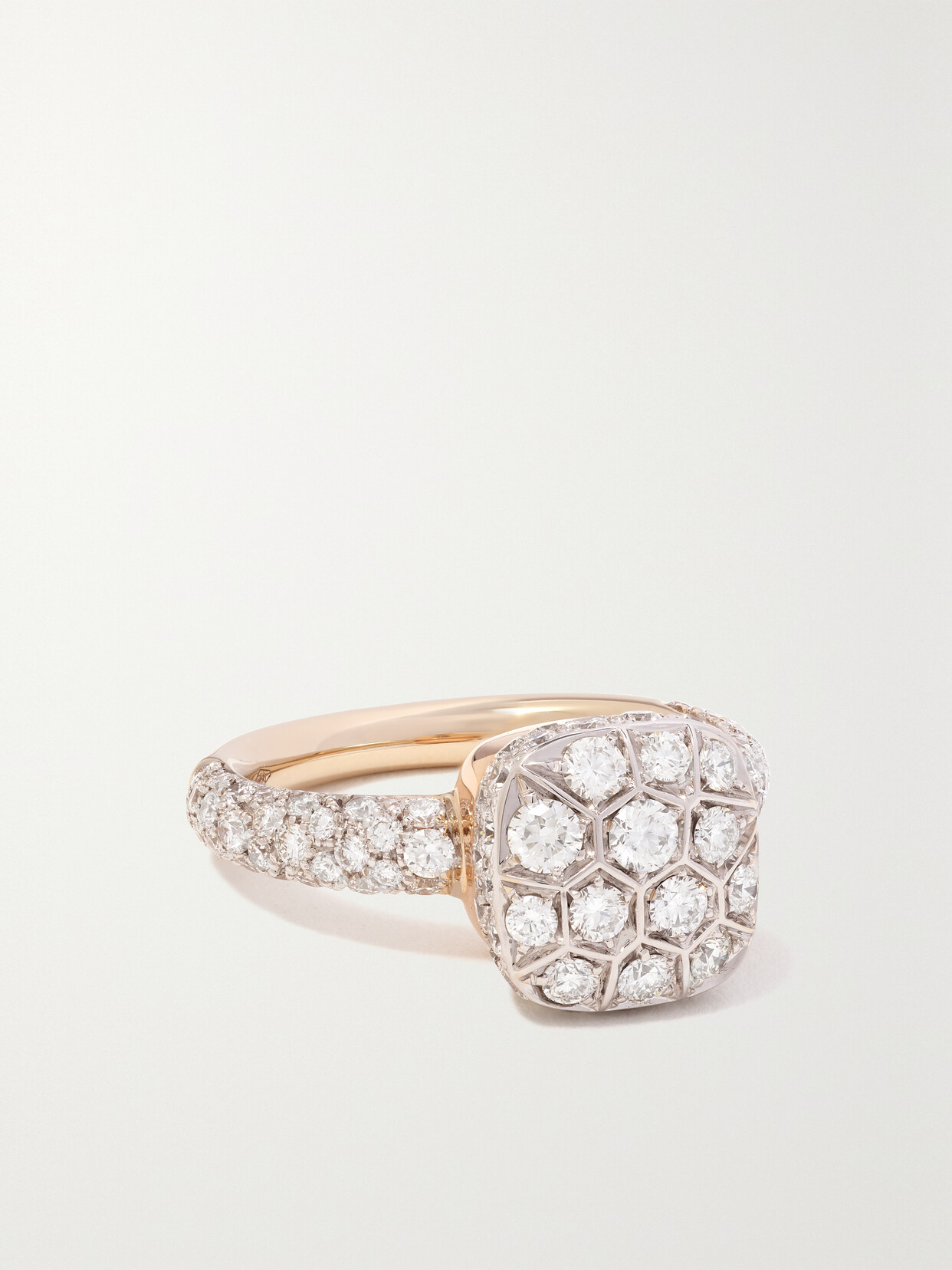 Pomellato Nudo Solitaire 18-karat White And Rose Gold Diamond Ring