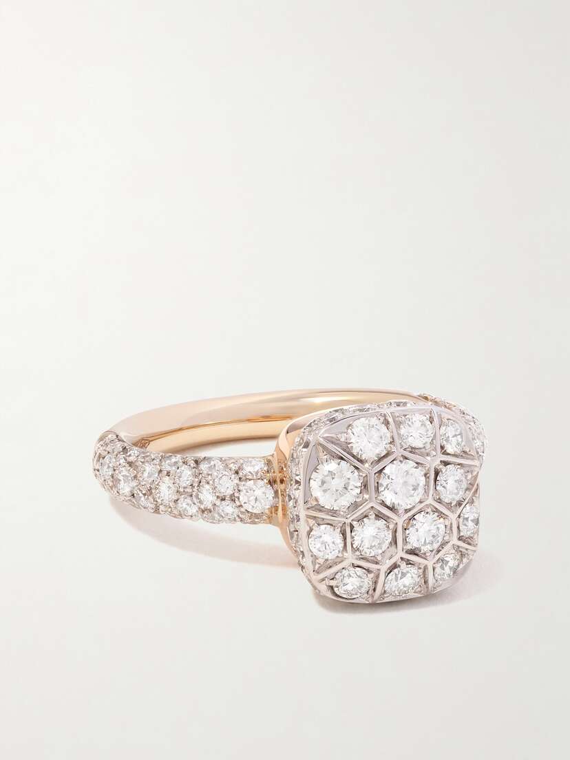Pomellato Nudo Solitaire 18-karat White And Rose Gold Diamond Ring