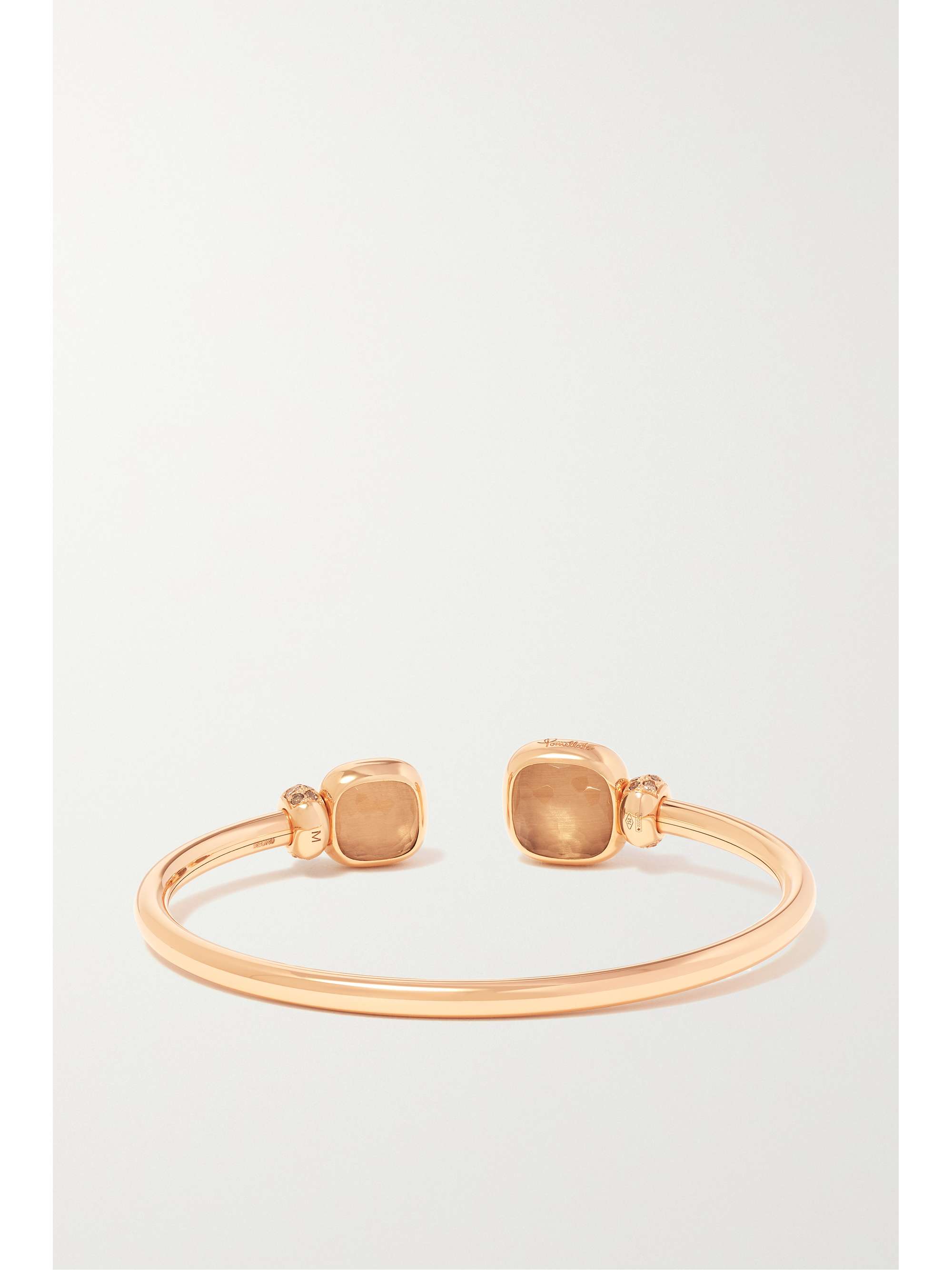 POMELLATO Nudo 18-karat rose gold, diamond and topaz cuff